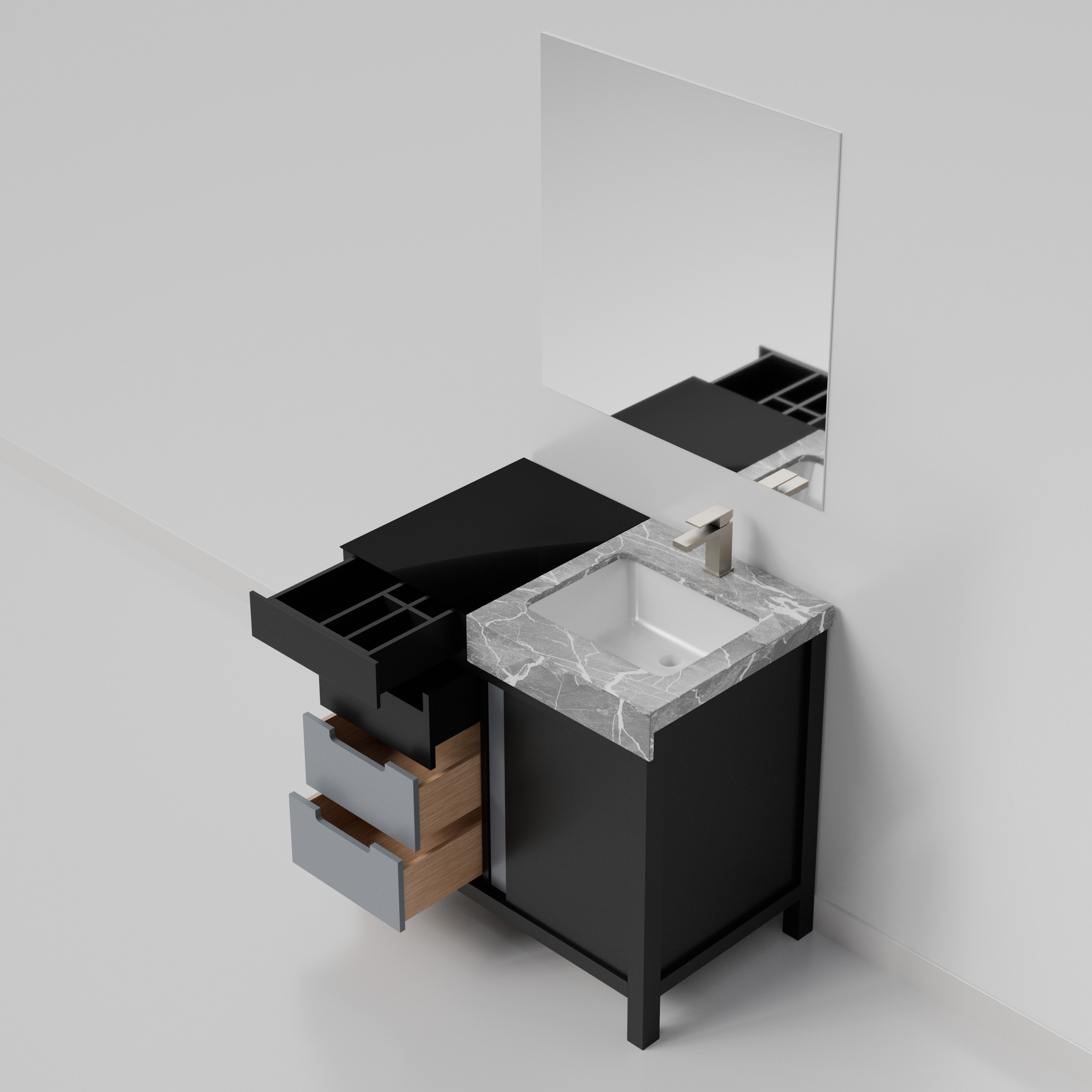 Lexora LZ342236SLISM30FBG Bath-Vanity-Combo - View #8