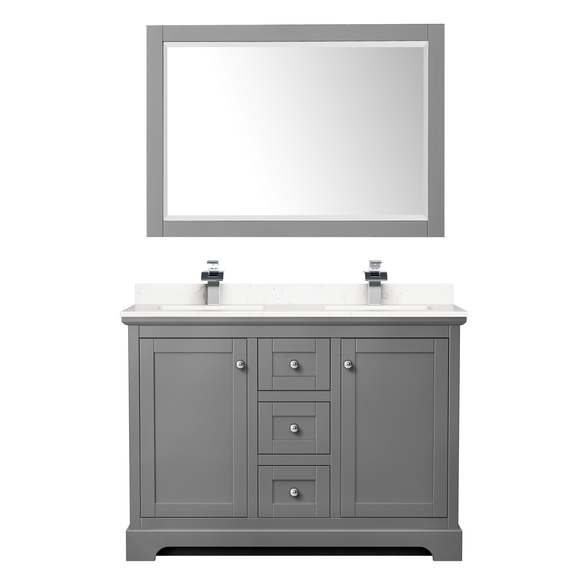 Wyndham Collection WCV232348DKGC2UNSM46 Bath-Vanity-Combo - View #2
