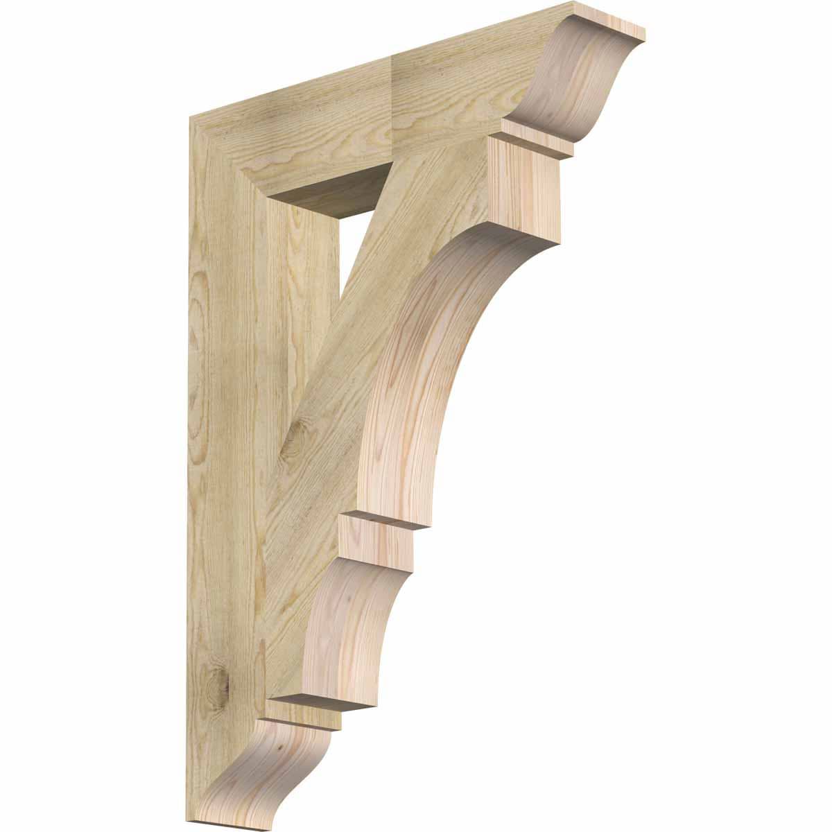 Ekena Millwork BKT06X28X40BOA01RDF Balboa traditional rough sawn 6-in x 28-in x 40-in Douglas fir Brown Wood Standard bracket