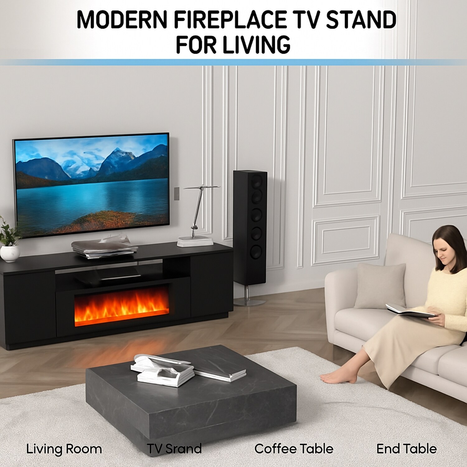 Qeetex LSHQQPHK-34H9DHBA Electric-Fireplaces - View #6