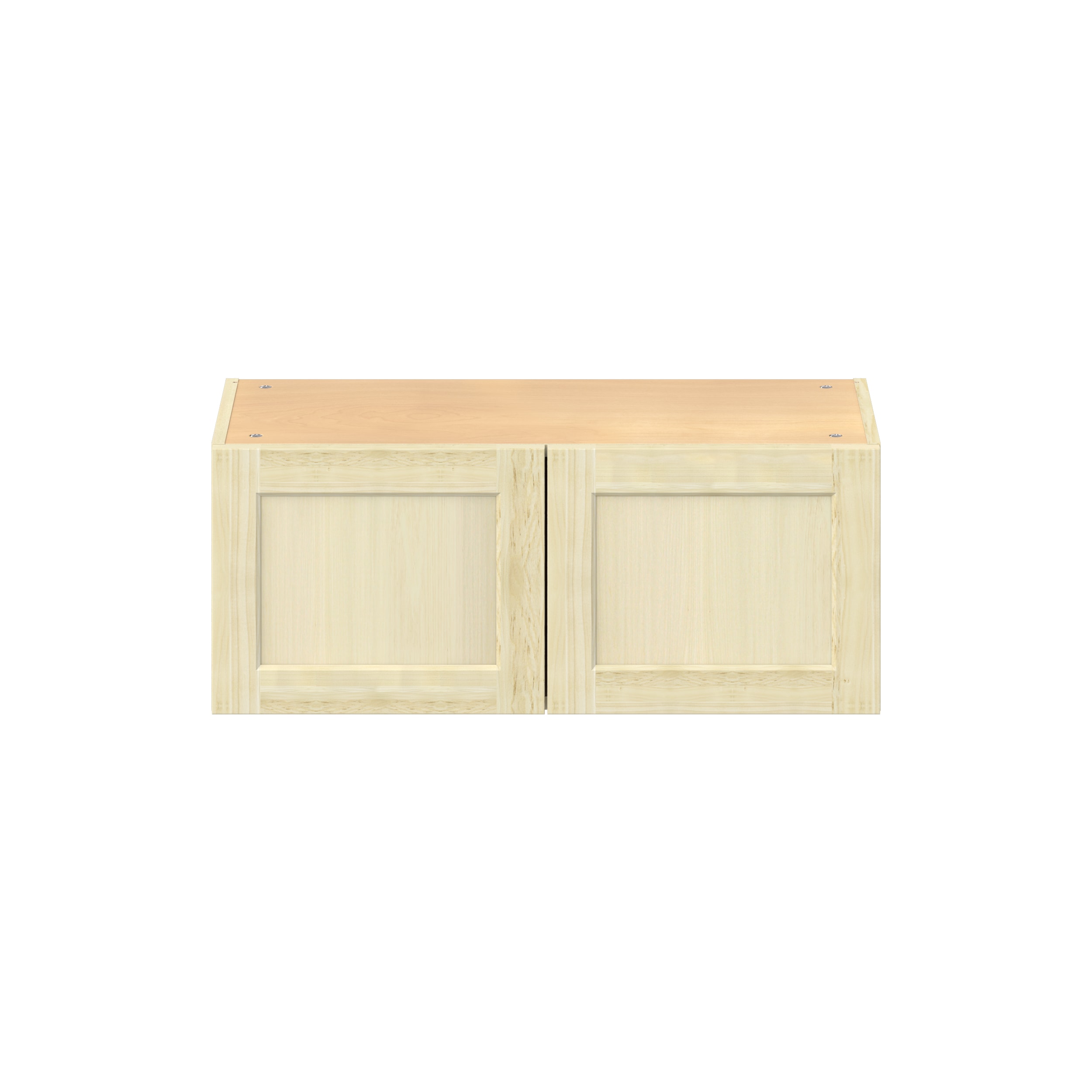 Project Source Omaha Unfinished 30-in W x 30-in H x 12.5-in D Unfinished  Poplar Door Wall Ready To Assemble Cabinet (Recessed Panel Shaker Door  Style)