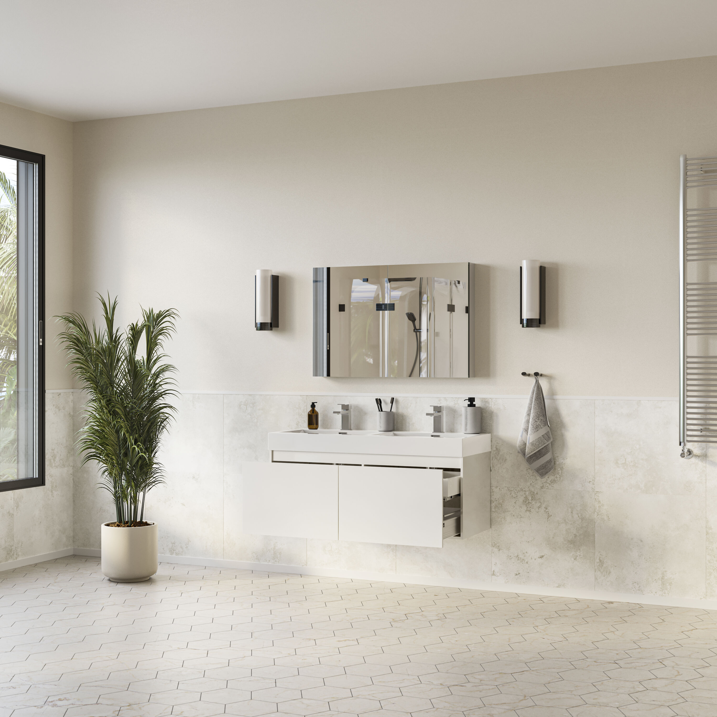 Fresca FVN8012WH Bath-Vanity-Combo - View #5