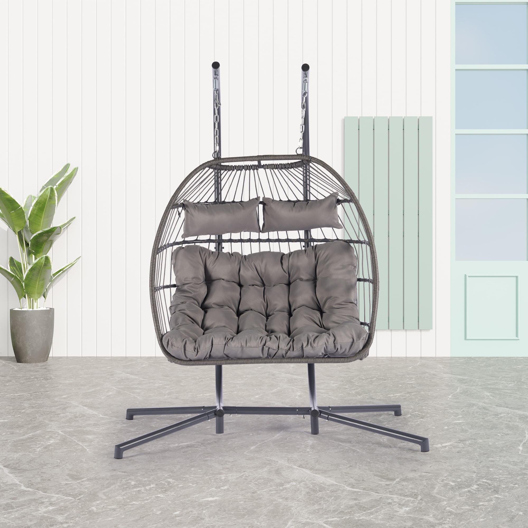  BODEOS03LG Light Grey Metal Glider Swing