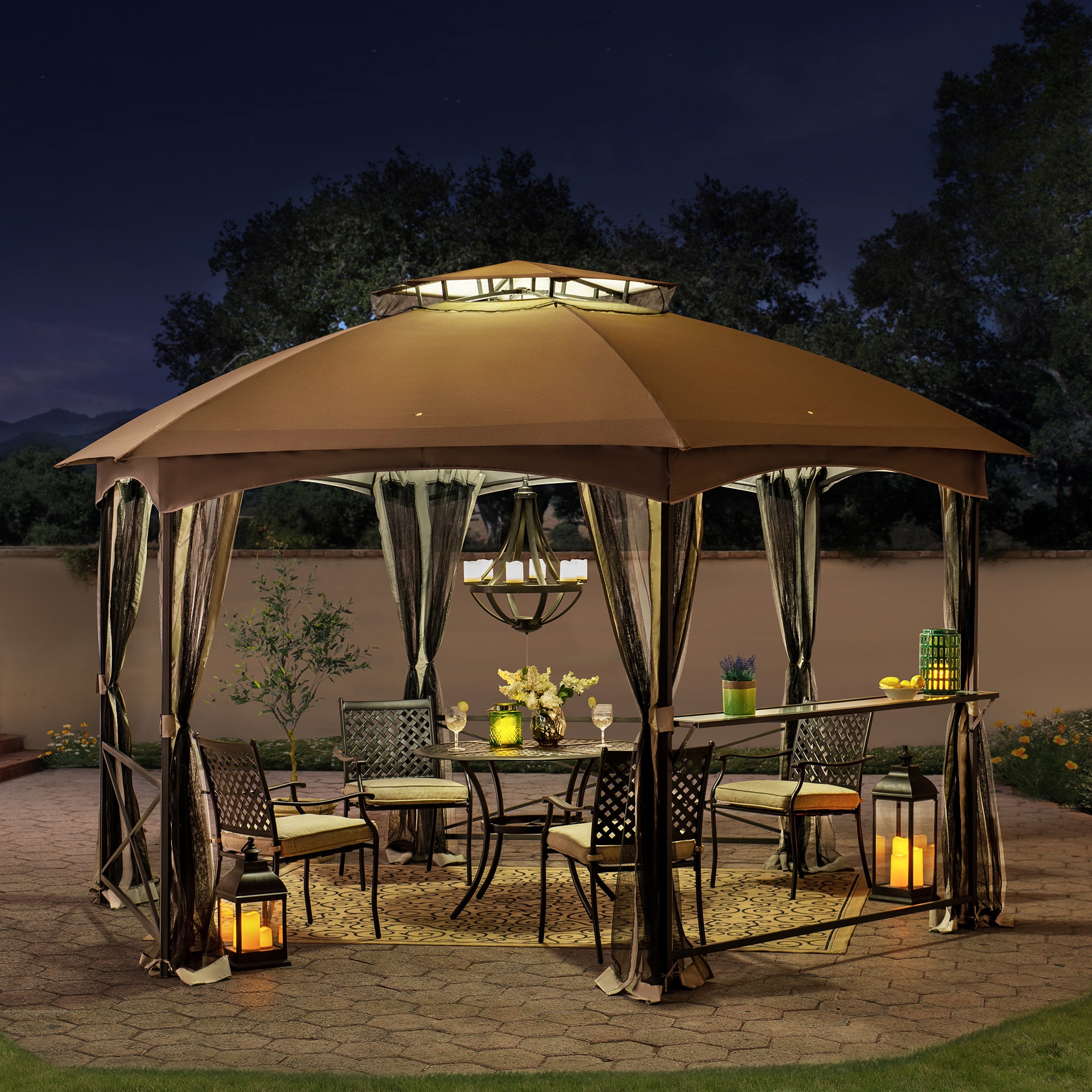 Sunjoy A101011200 Wood-Resin-Gazebos - View #12