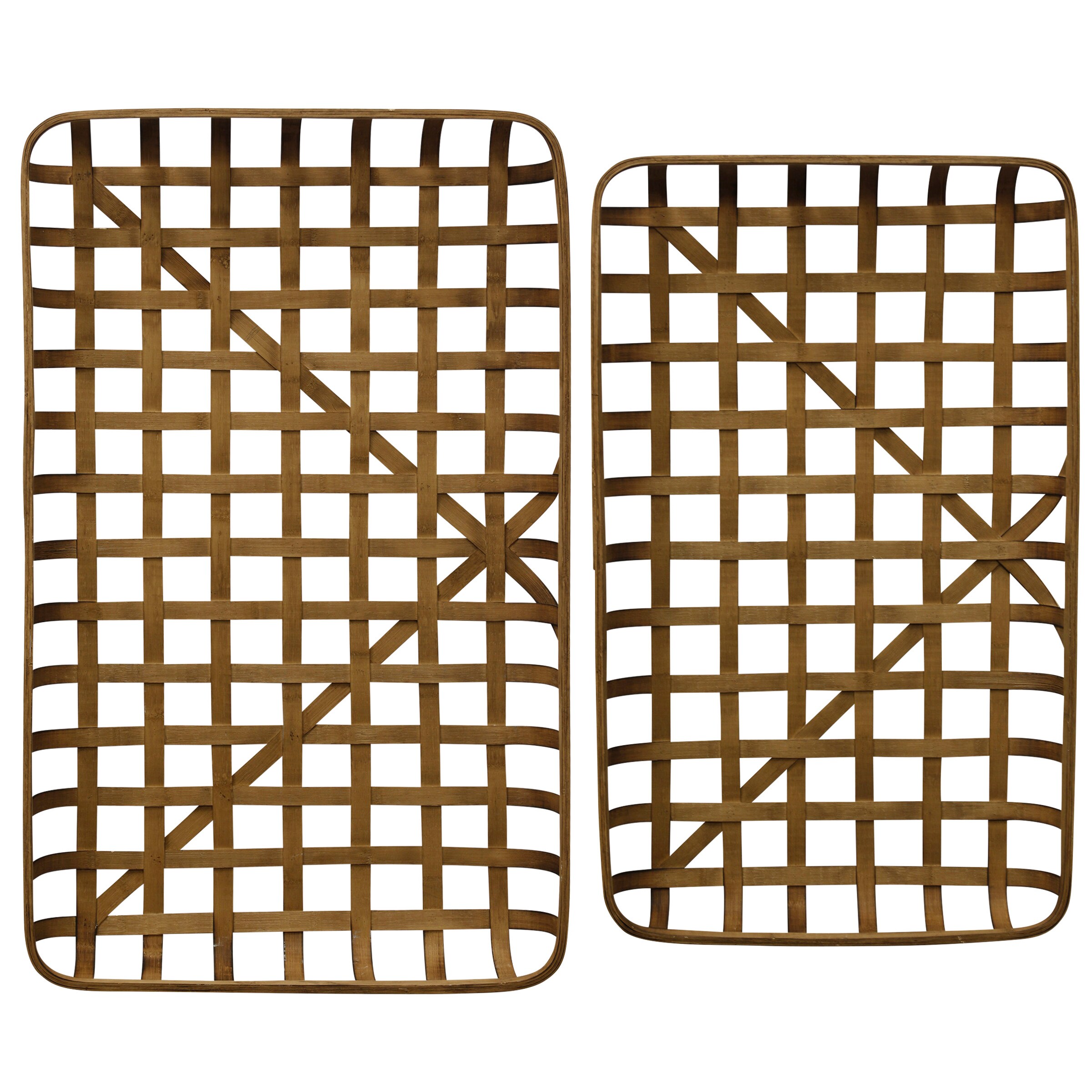 StyleCraft Home Collection AC721160DS 40.55-in x 40.6-in Brown Rectangle Serving Tray