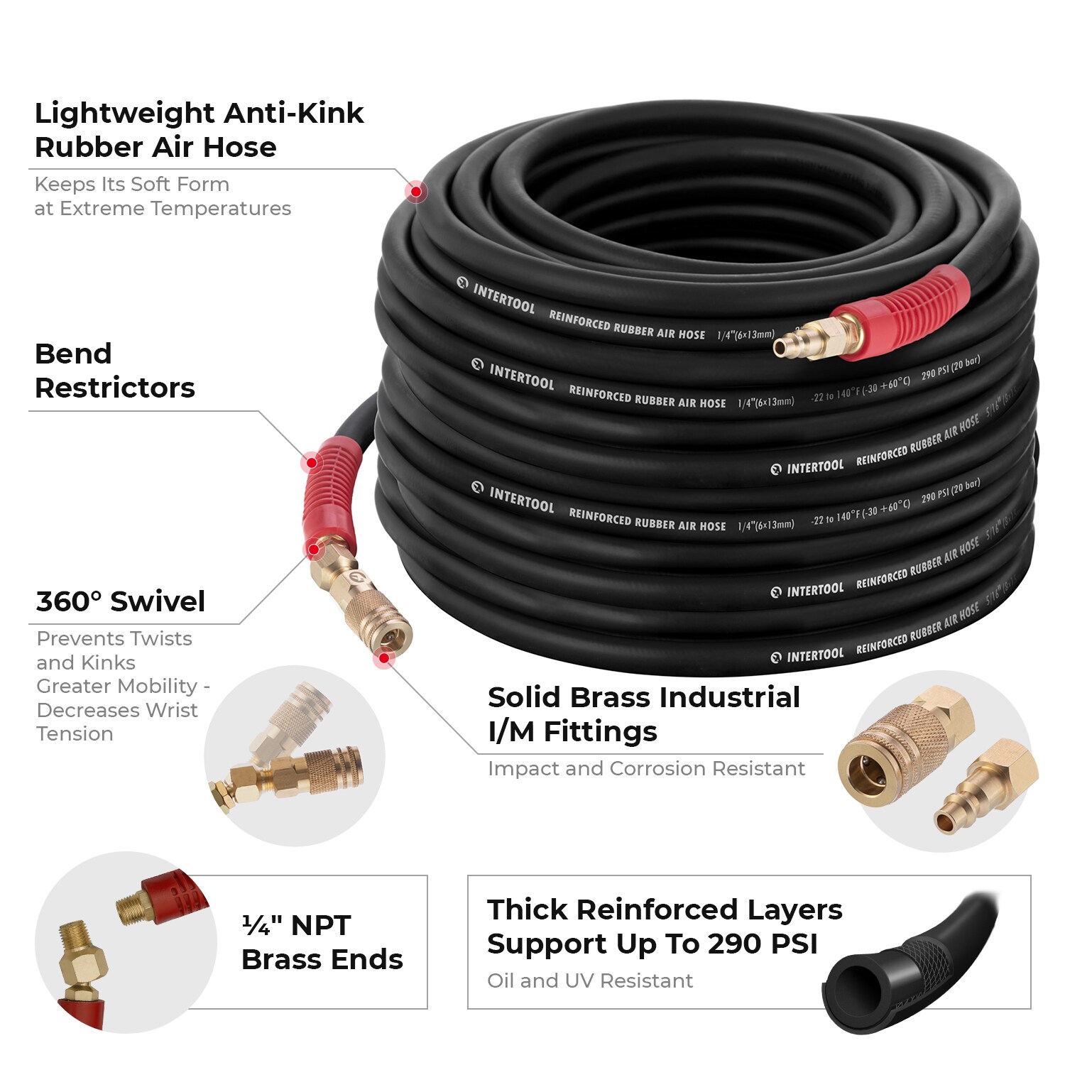 INTERTOOL PT08-1730 Air-Tool-Hoses - View #2