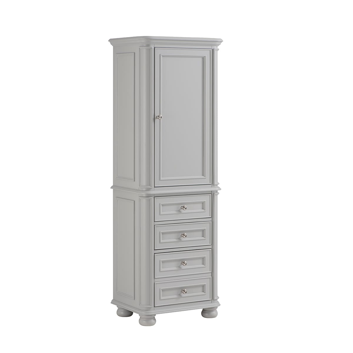 allen + roth 25-in x 72-in x 18-in Light Gray Linen Cabinet 1116FC-25 ...