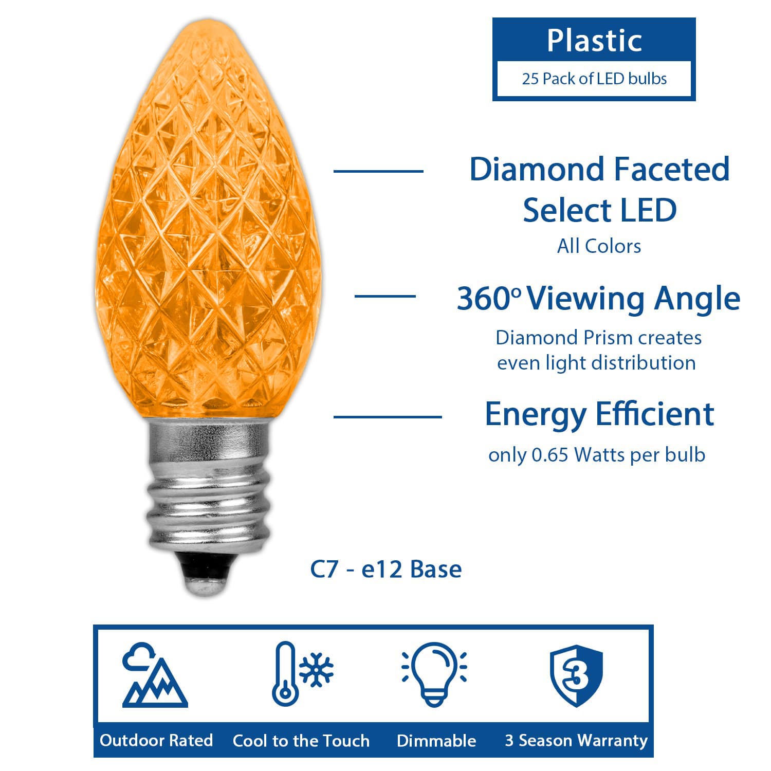 Novelty Lights LED-C7-DF-OR Patio-String-Lights - View #2