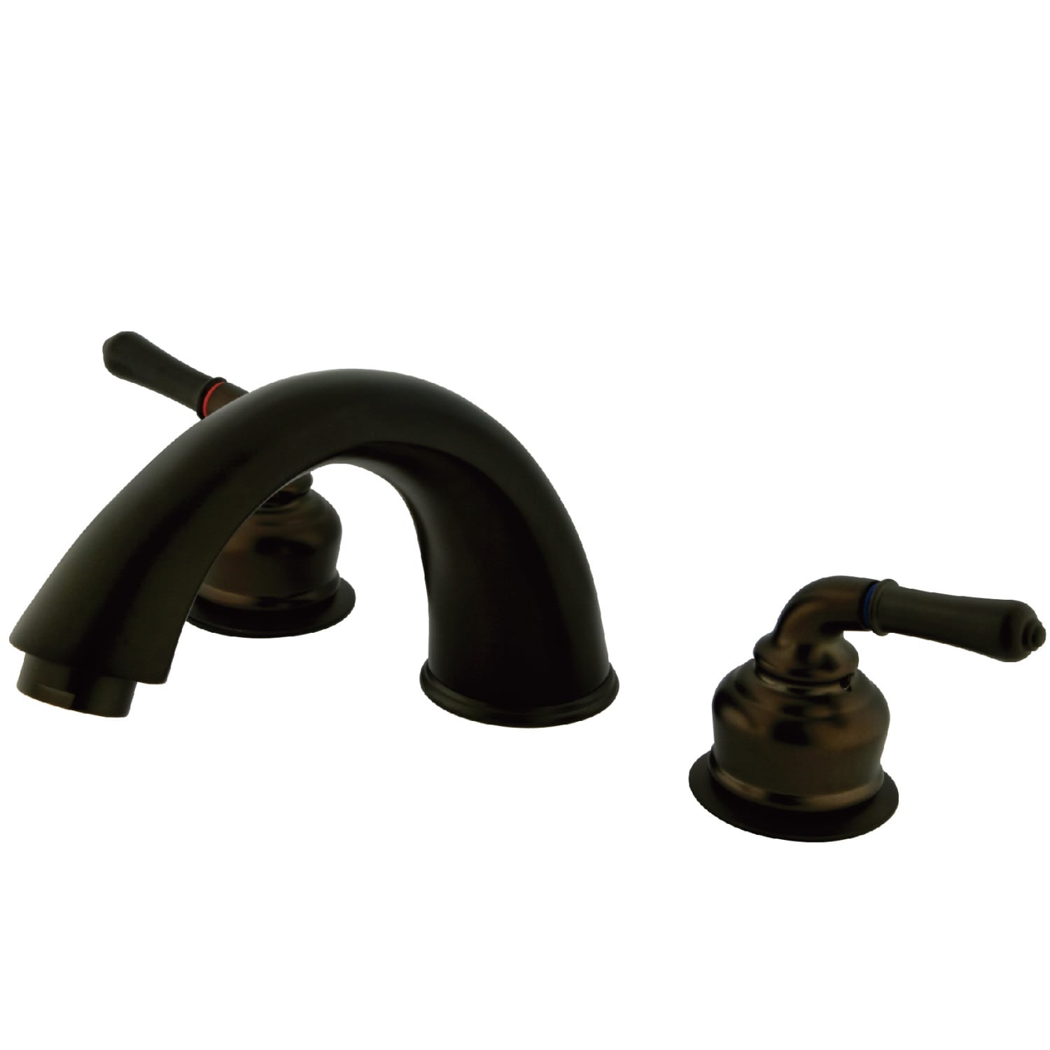 Kingston Brass Vintage Oil Rubbed Bronze 2 Handle Deck Mount Roman Low Arc Bathtub Faucet Valve 8888