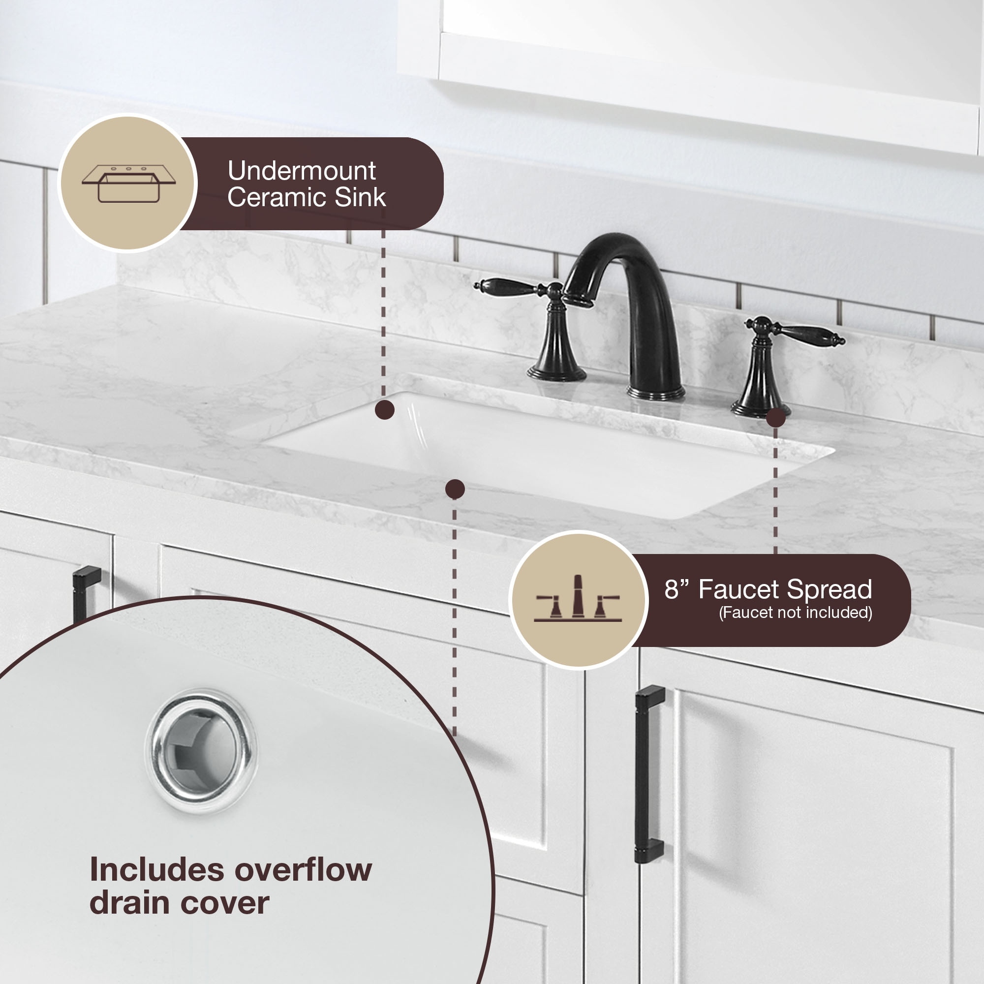 allen + roth LENOIR 48W Bath-Vanity-Combo - View #6