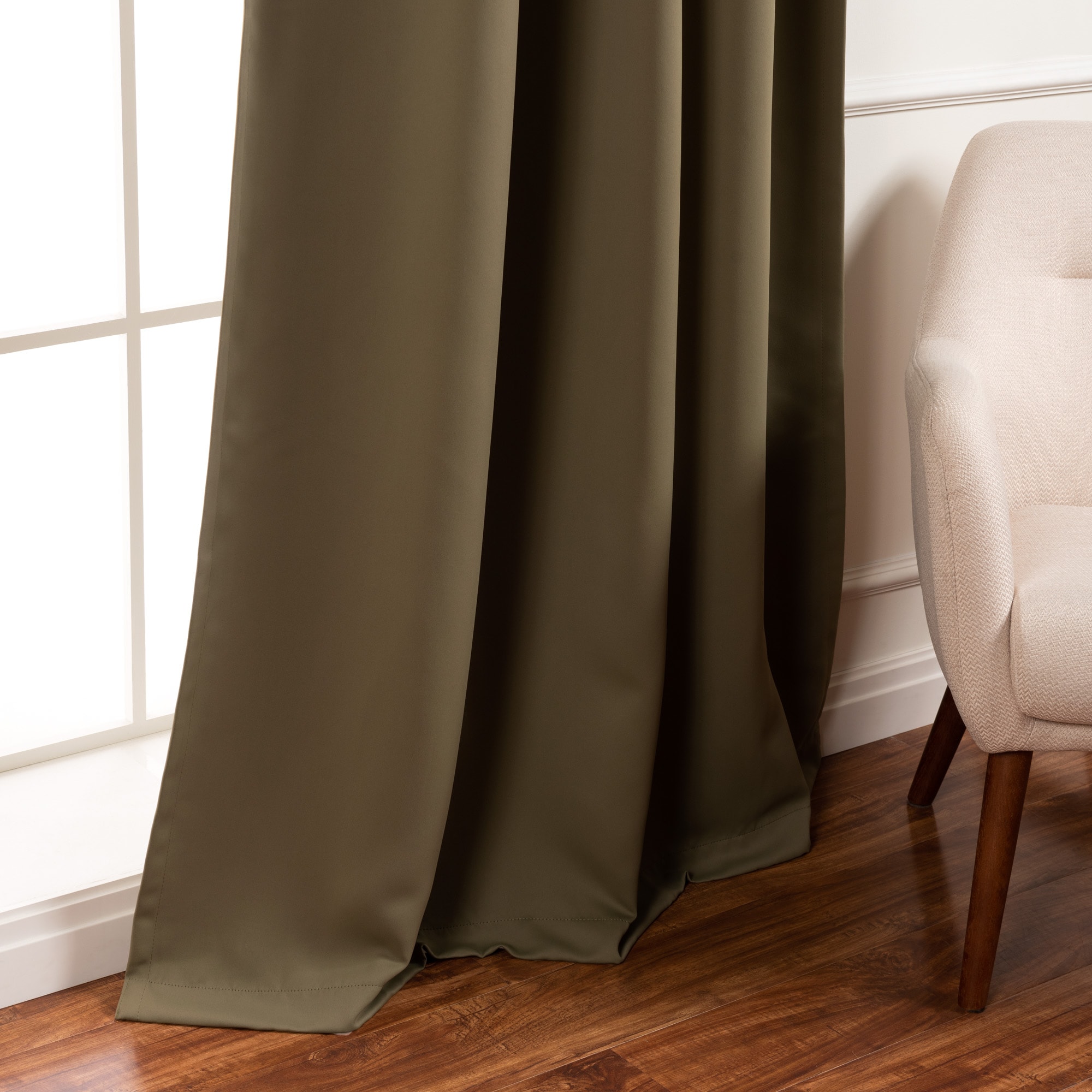 Best Home Fashion SOLID-72-OLIVE curtains - View #5