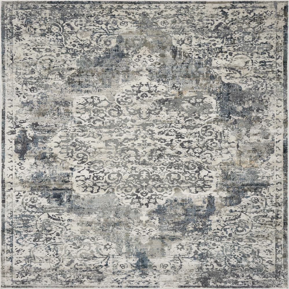 HomeRoots 353992 Bernadette 3 x 4 (ft) Rag Polyester Ivory Rectangular Indoor Distressed/Overdyed Area rug