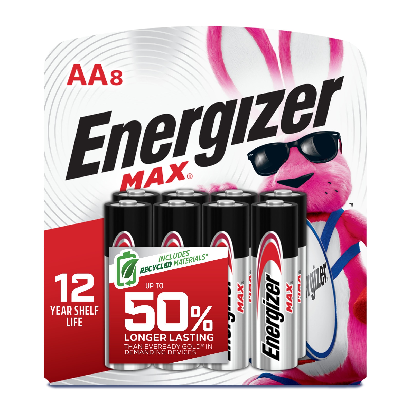 Energizer Max Alkaline AA Batteries, Double A Batteries (8-Pack)