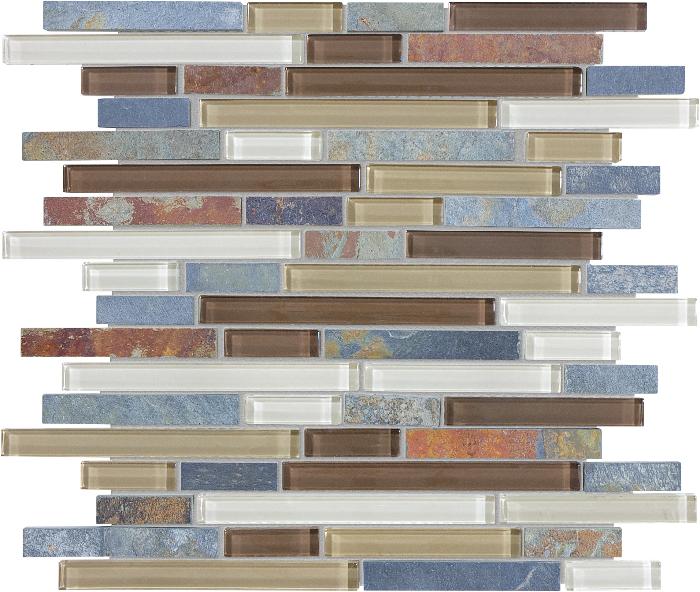 Anatolia 3001-0108-0 Amber Tea 12-in x 12-in Glossy Glass Subway Mosaic Wall Tile (10-sq. ft/ Carton)