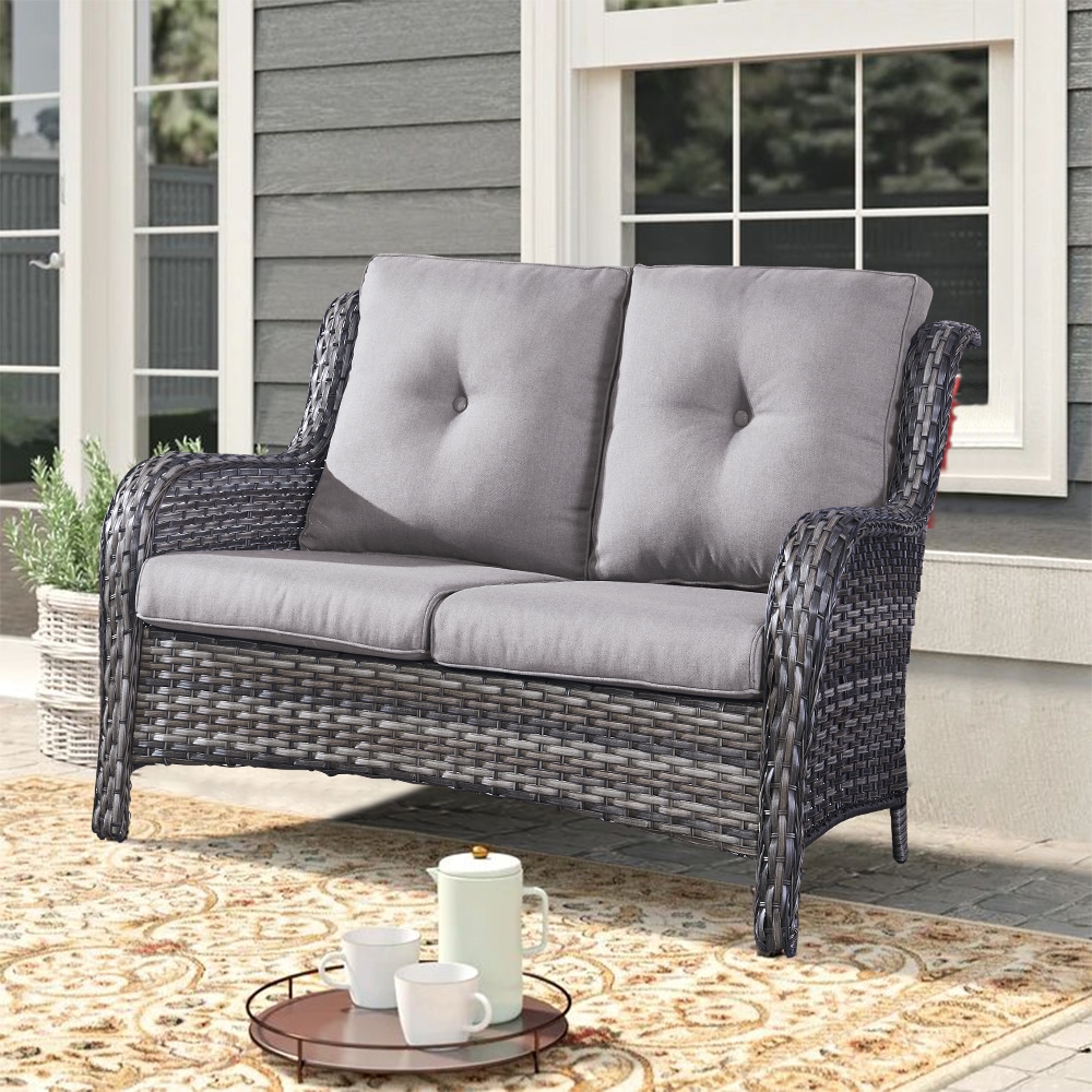 Curved discount outdoor loveseat