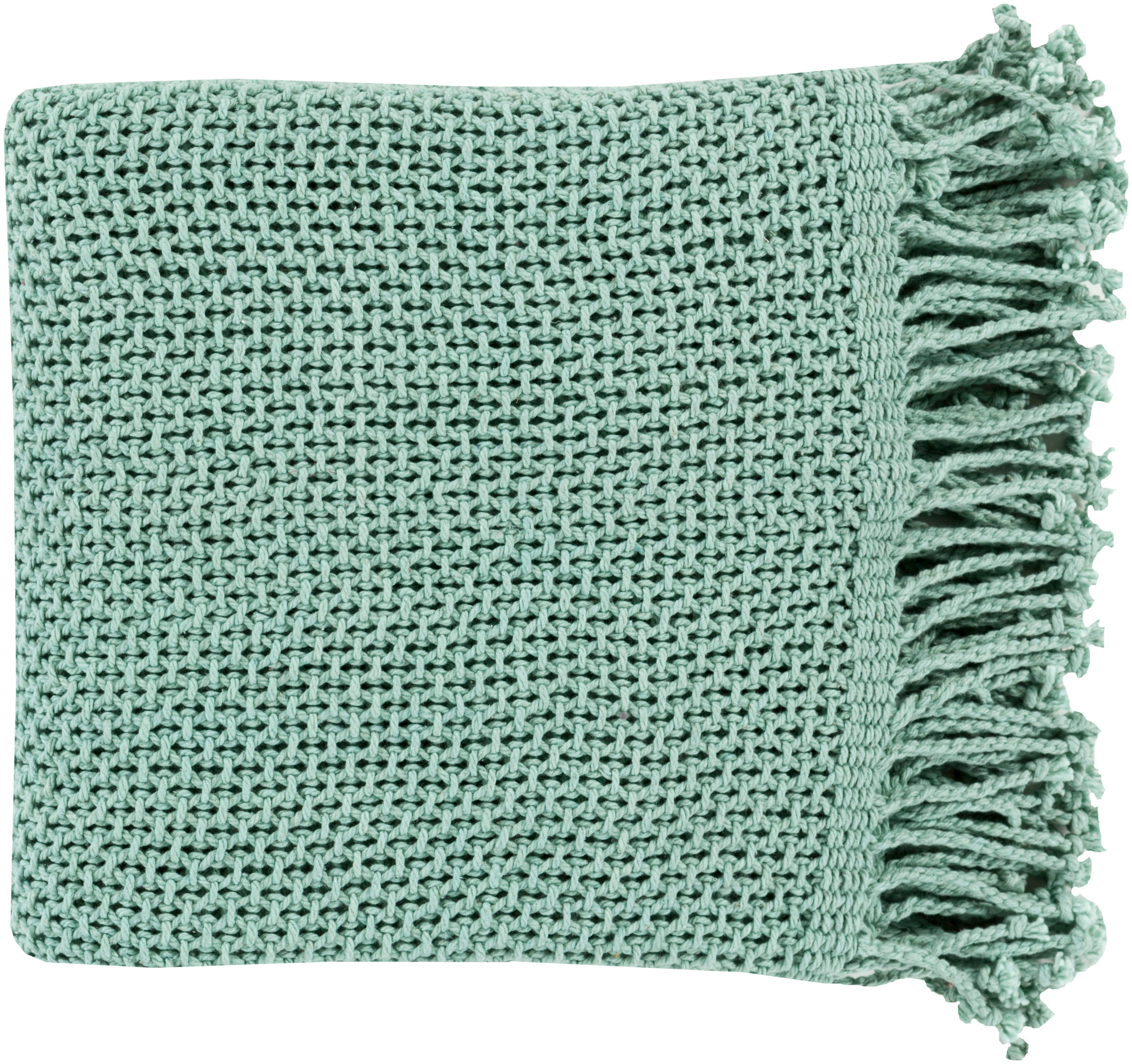 Livabliss TBE5000-5070 Tibey Aqua 50-in x 70-in Cotton Throw