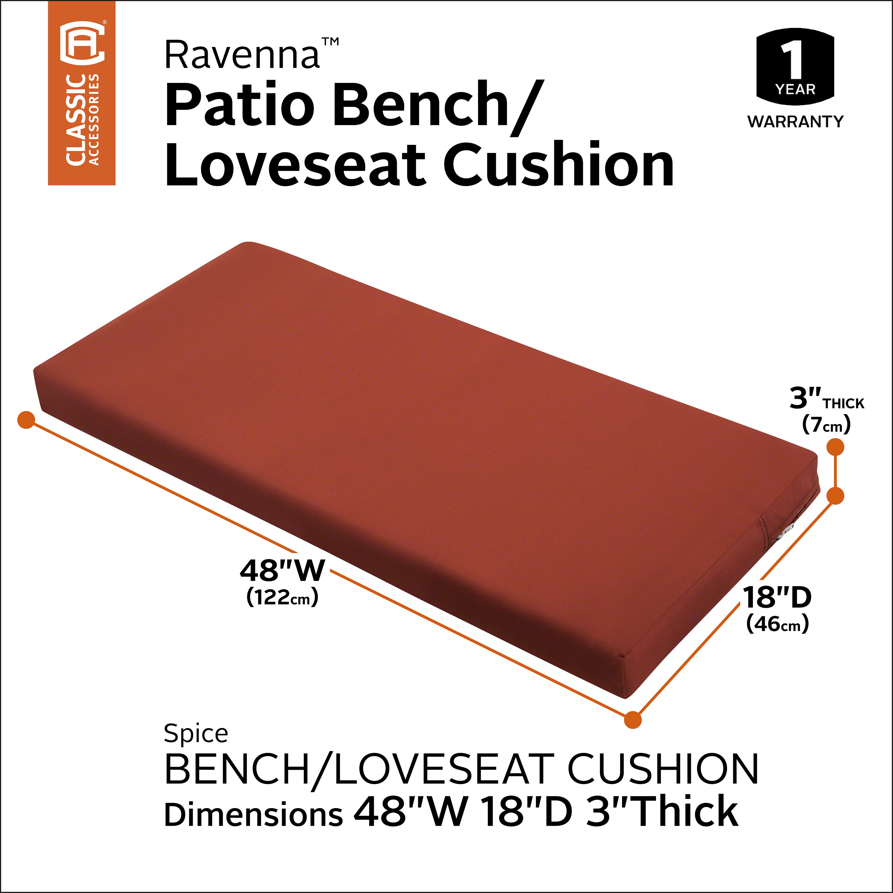 Classic Accessories 62-015-SPICE-EC Patio-Furniture-Cushions - View #6