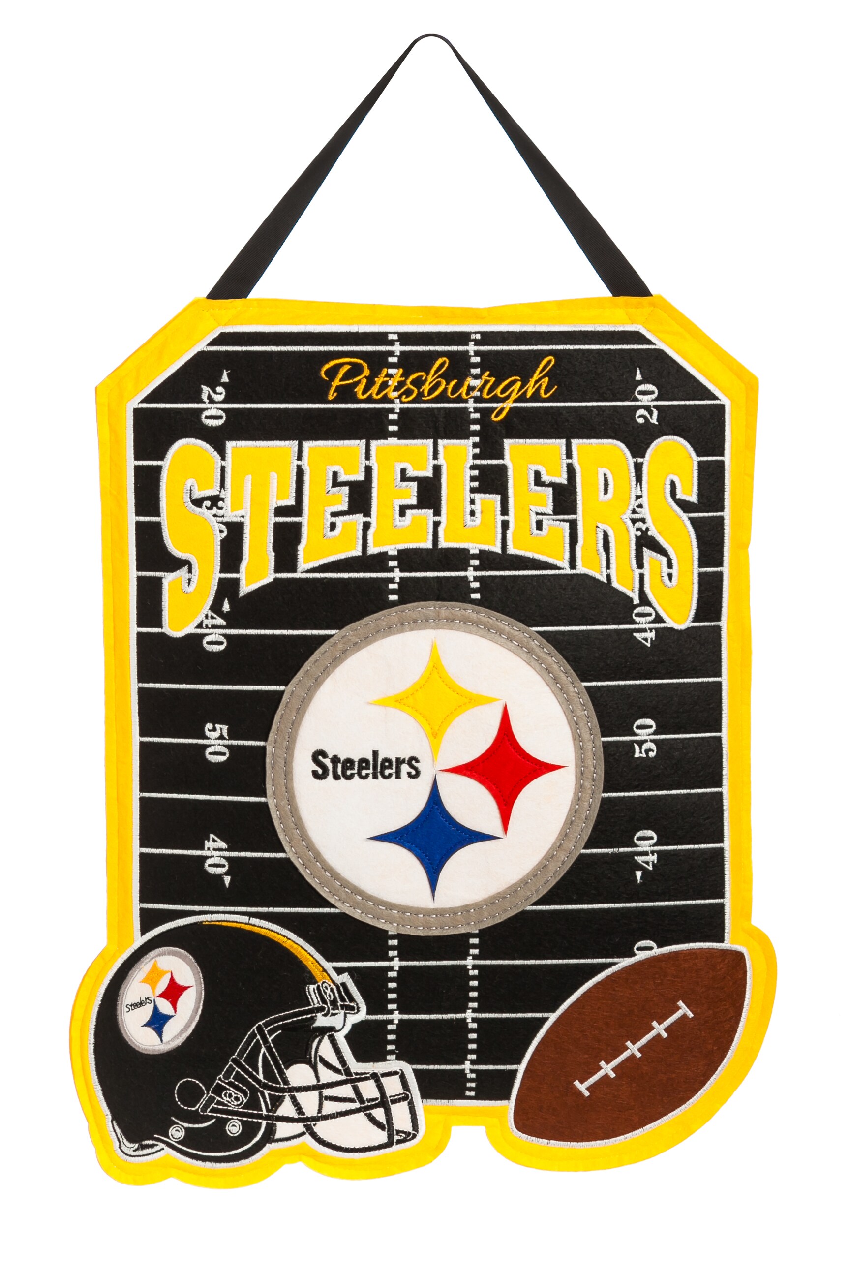 Team Sports America 3-ft W x 4.3-ft H Pittsburgh Steelers Flag at