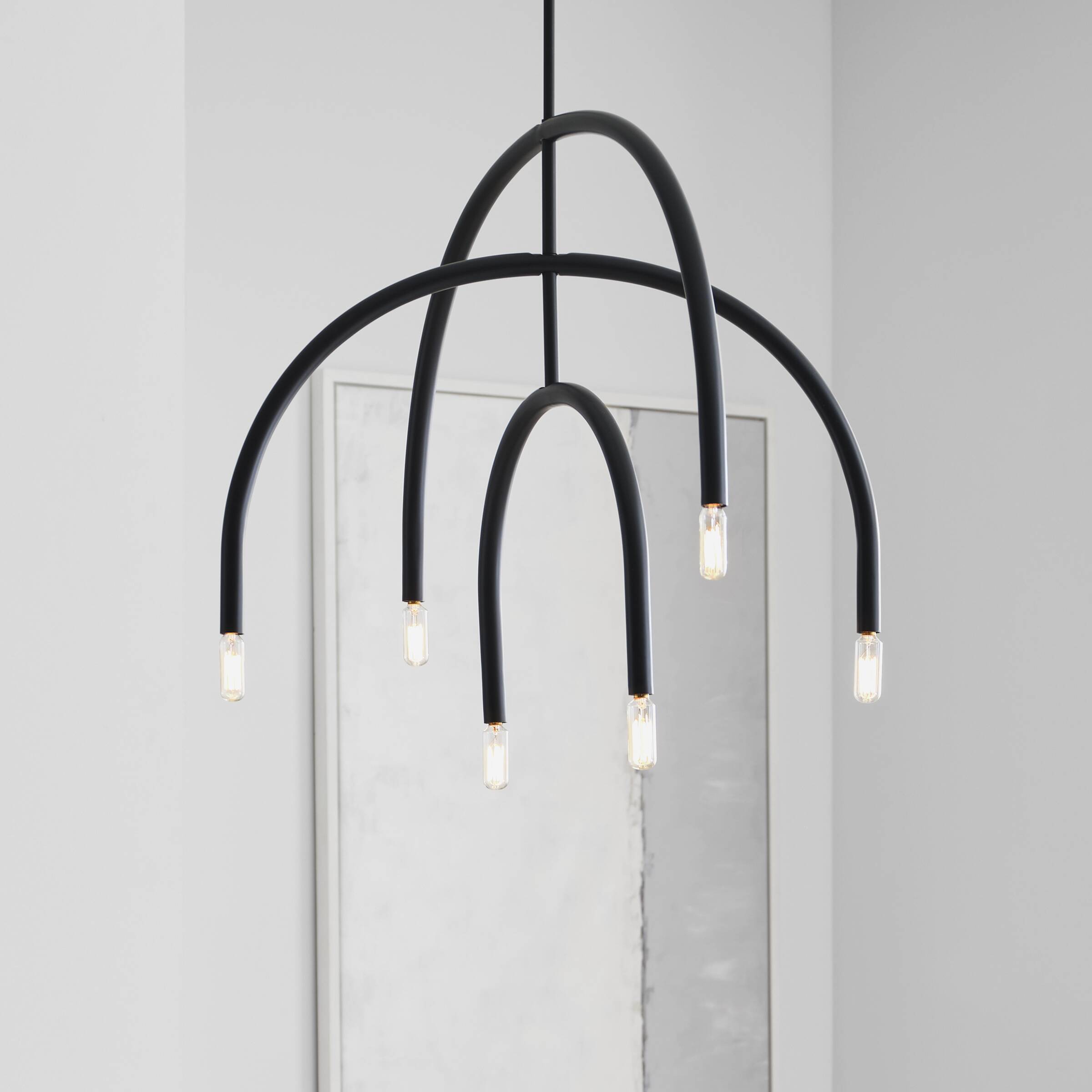 Hadden 6-Light Midnight Black Modern Chandelier