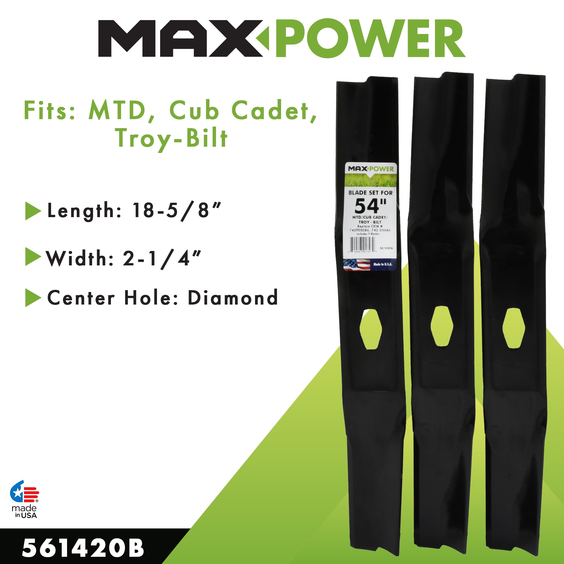 MaxPower 561420B Ope-Mower-Blades - View #2