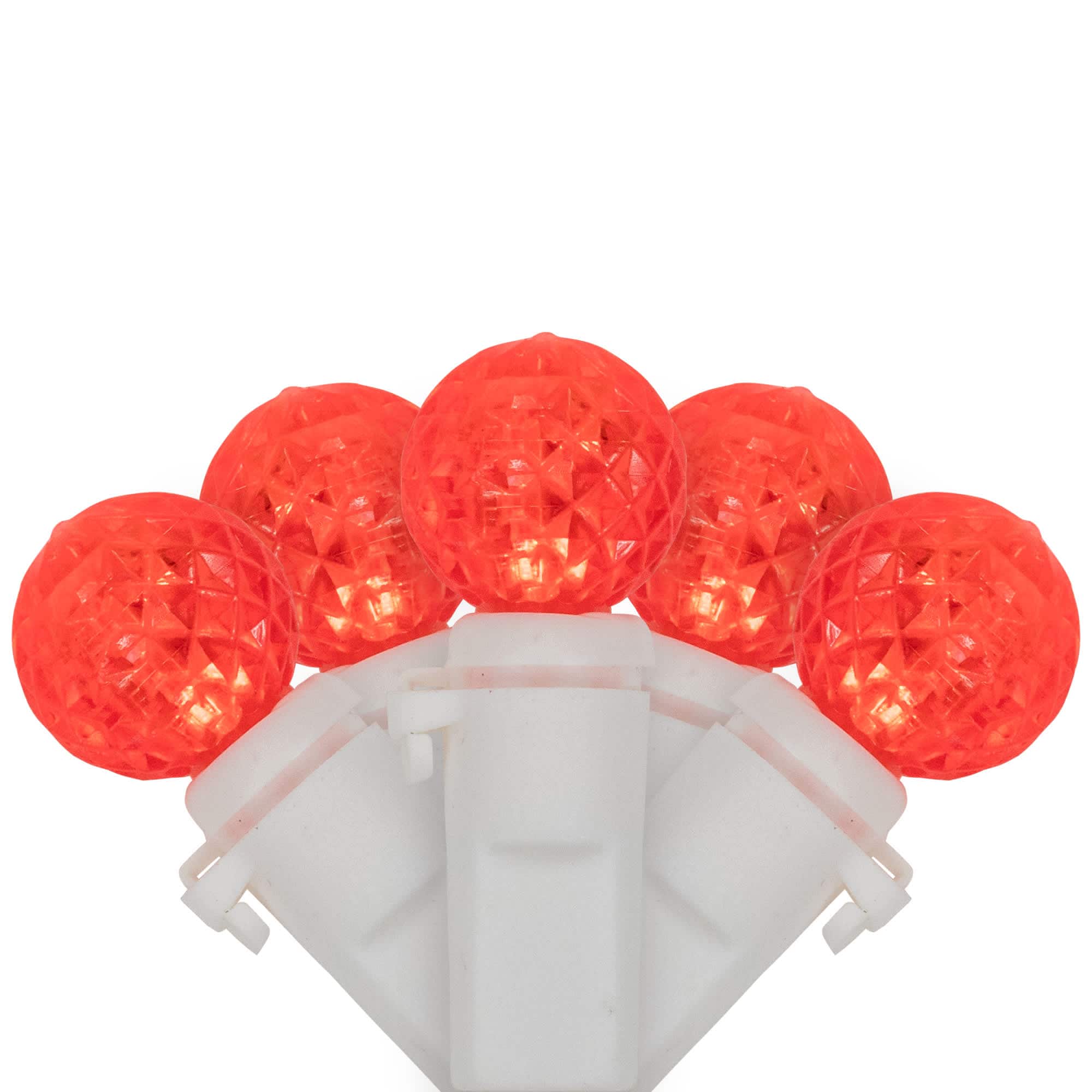 Northlight - LED G12 Berry Christmas Lights - Red - 16 feet White Wire - 50 ct