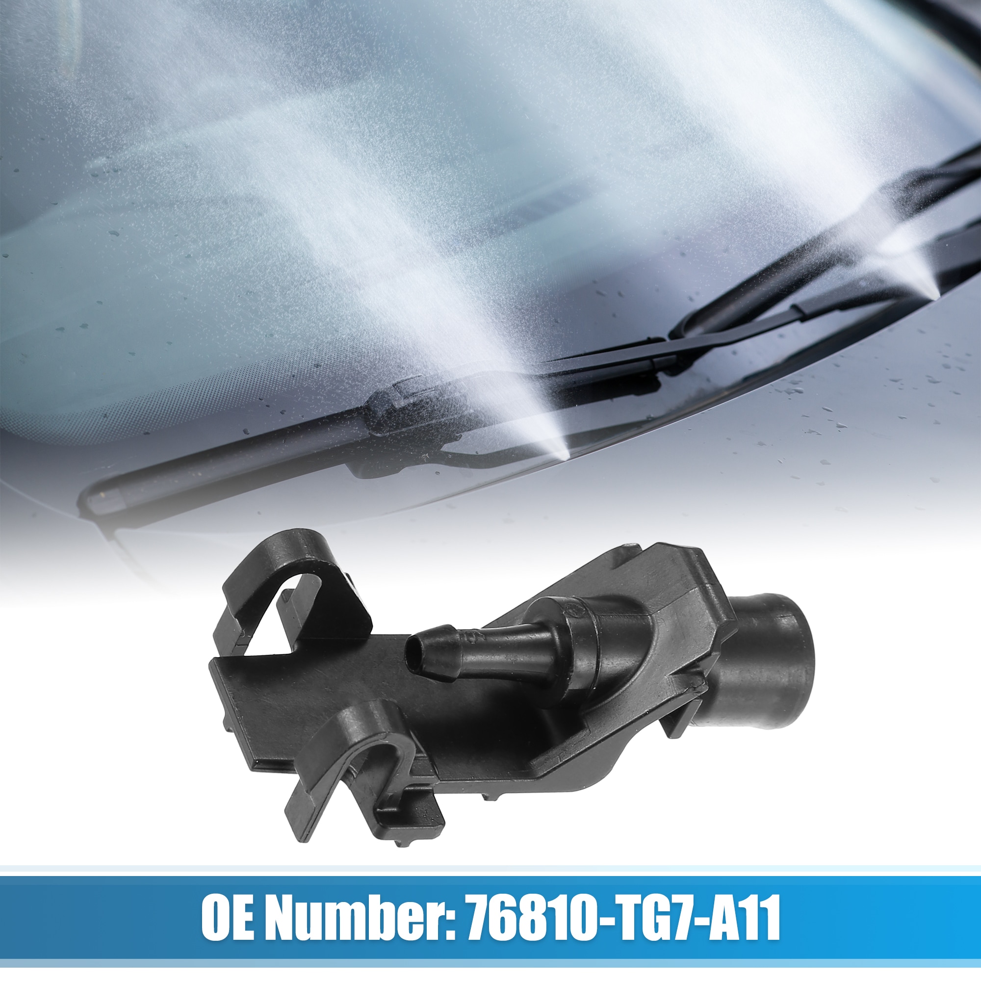 Unique Bargains Front Windshield Washer Nozzles 76810-TG7-A11