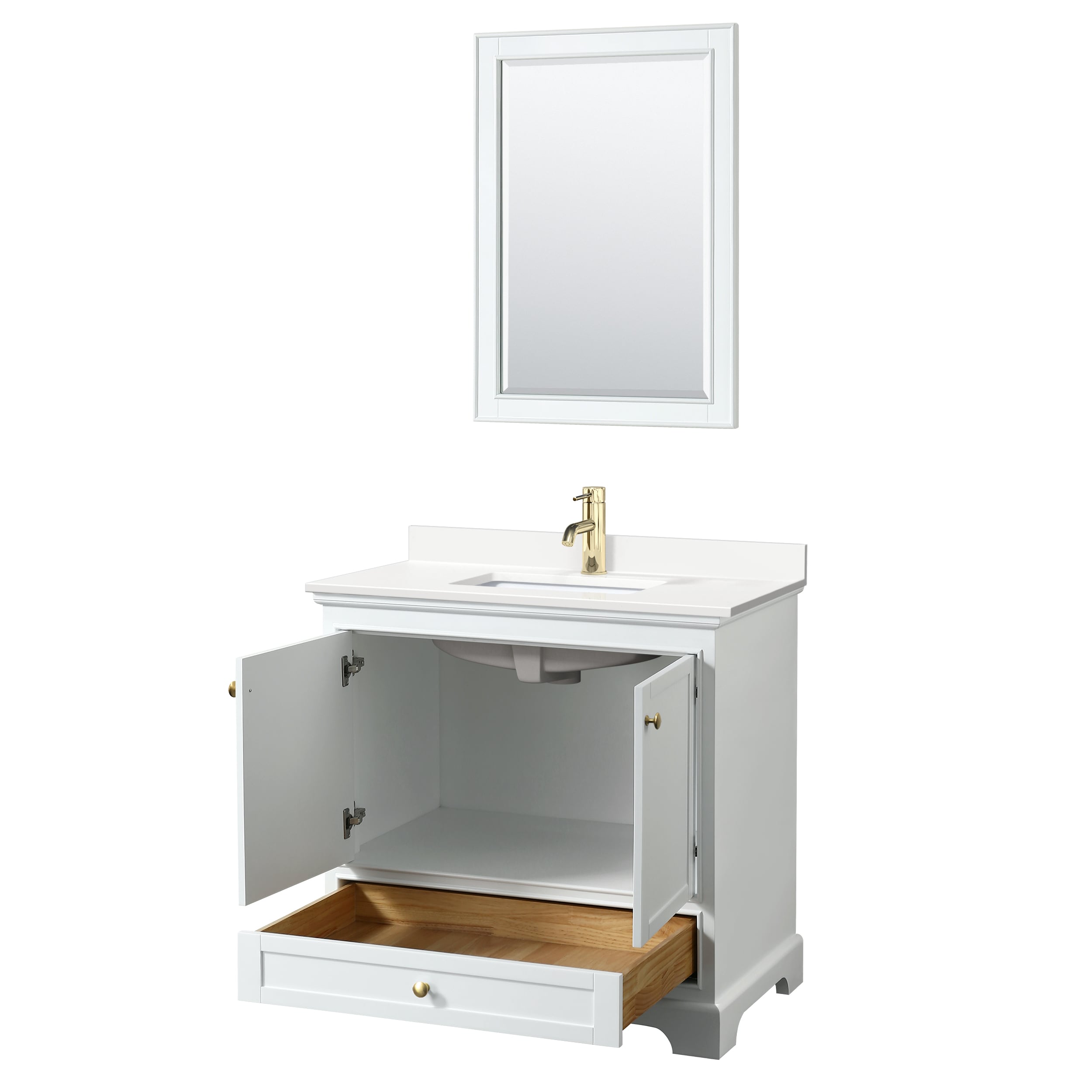 Wyndham Collection WCS202036SWGWQUNSM24 Bath-Vanity-Combo - View #2