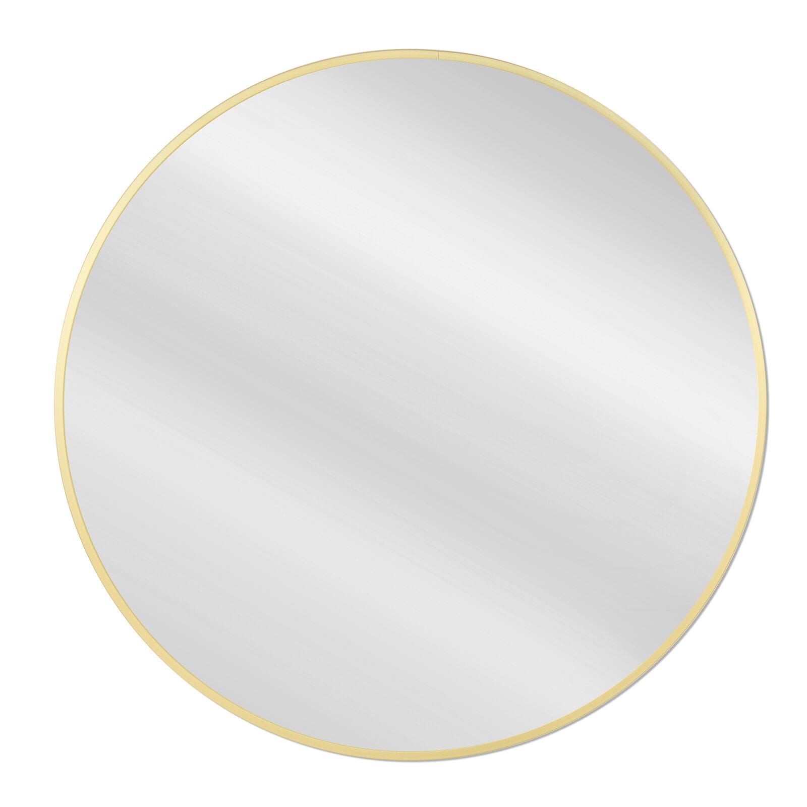 BEAUTYPEAK 30-in W X 30-in H Round Gold Framed Wall Mirror In The ...