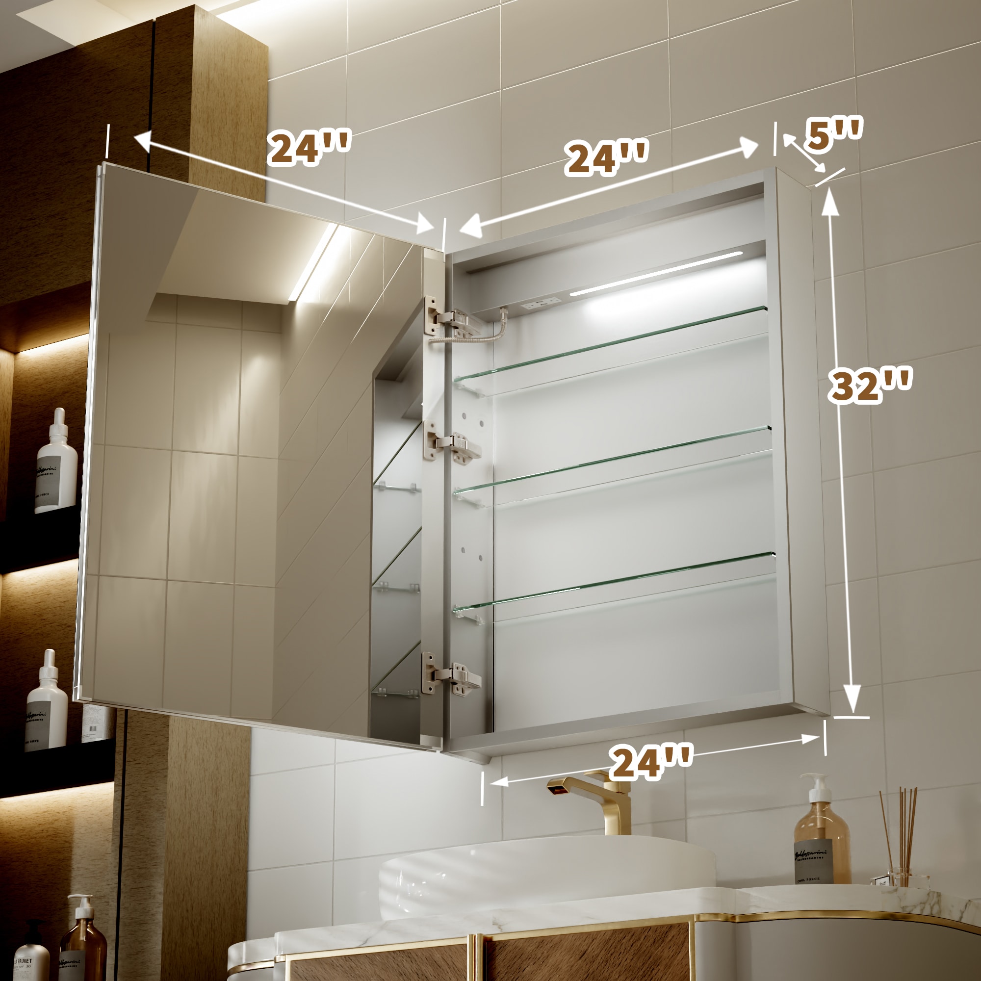 Forclover JSEX2432VLX Bathroom-Medicine-Cabinets - View #8