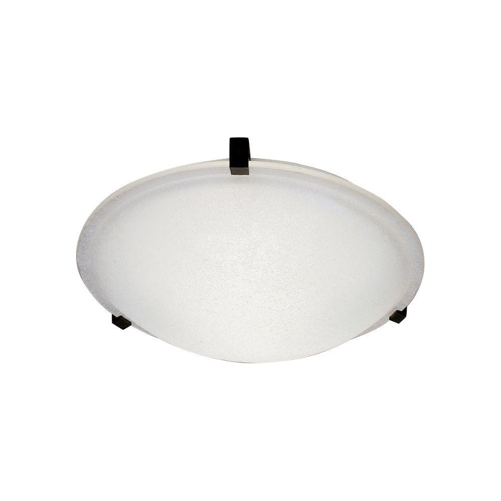 PLC Lighting 3464 WH 1-Light 16-in White Halogen Flush Mount Light