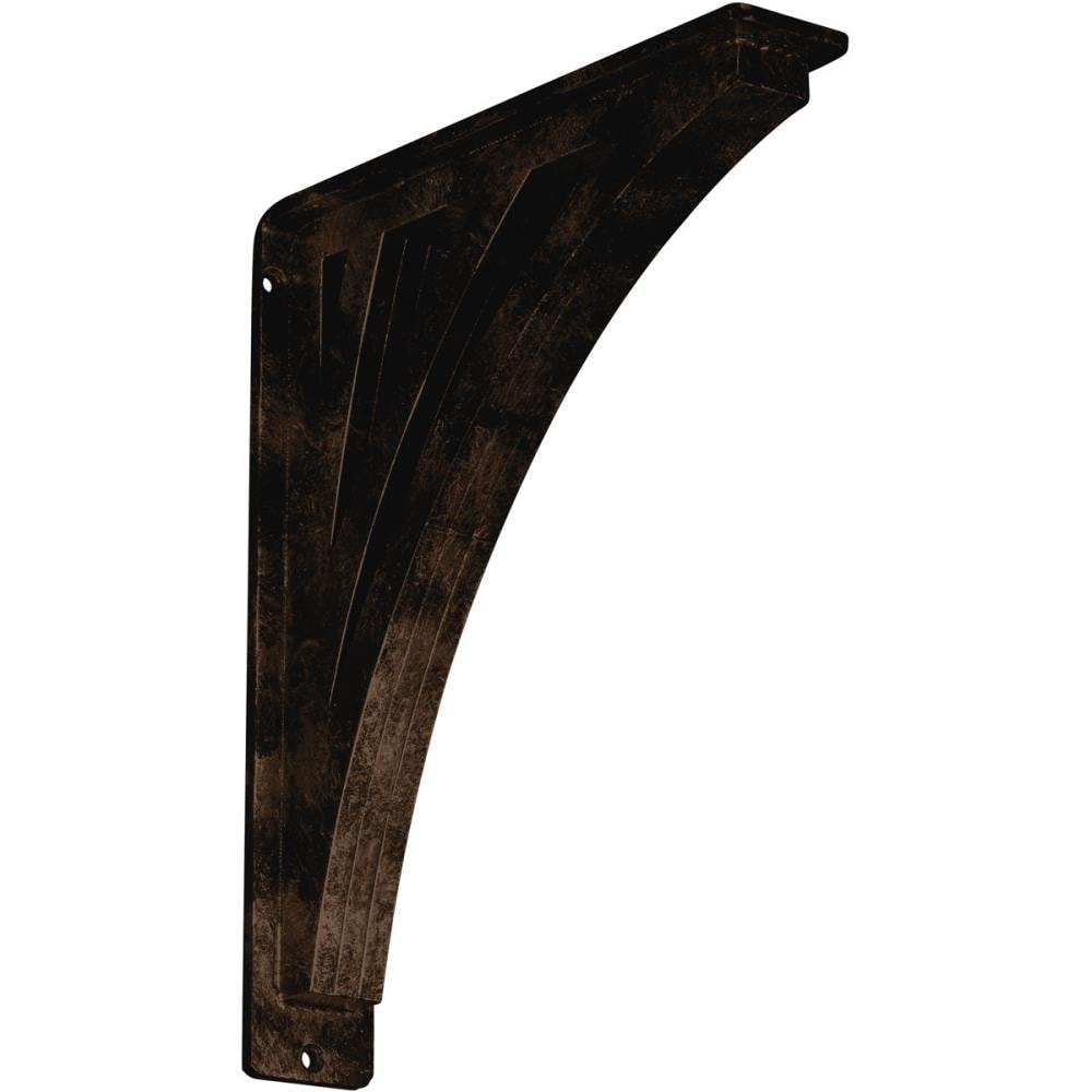 Ekena Millwork BKTM02X10X12TNEABZ Nevio 10-in x 2-in x 12-in Antique bronze Wrought iron Countertop support bracket