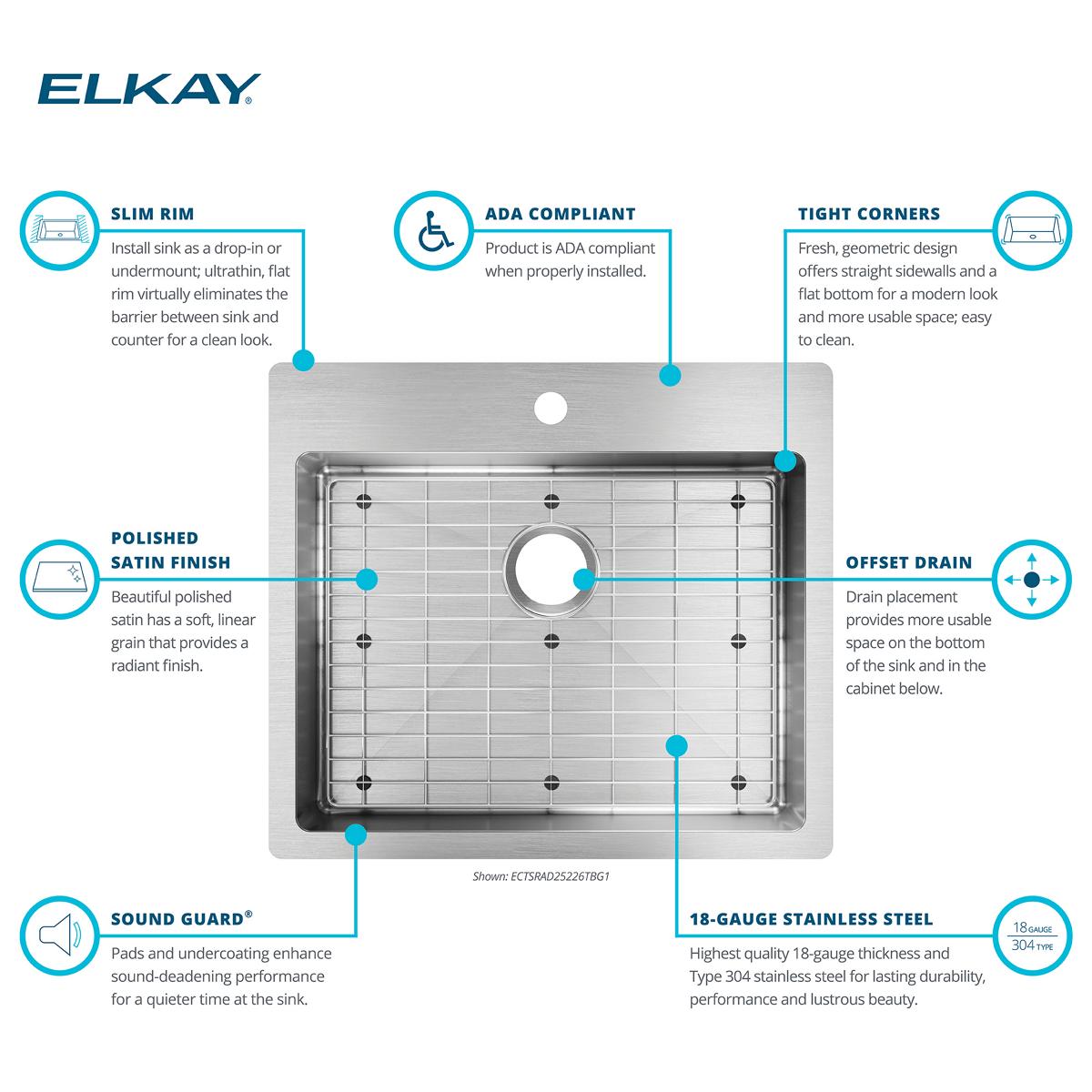 Elkay ECTSRAD25226TBG1 Kitchen-Sinks - View #6