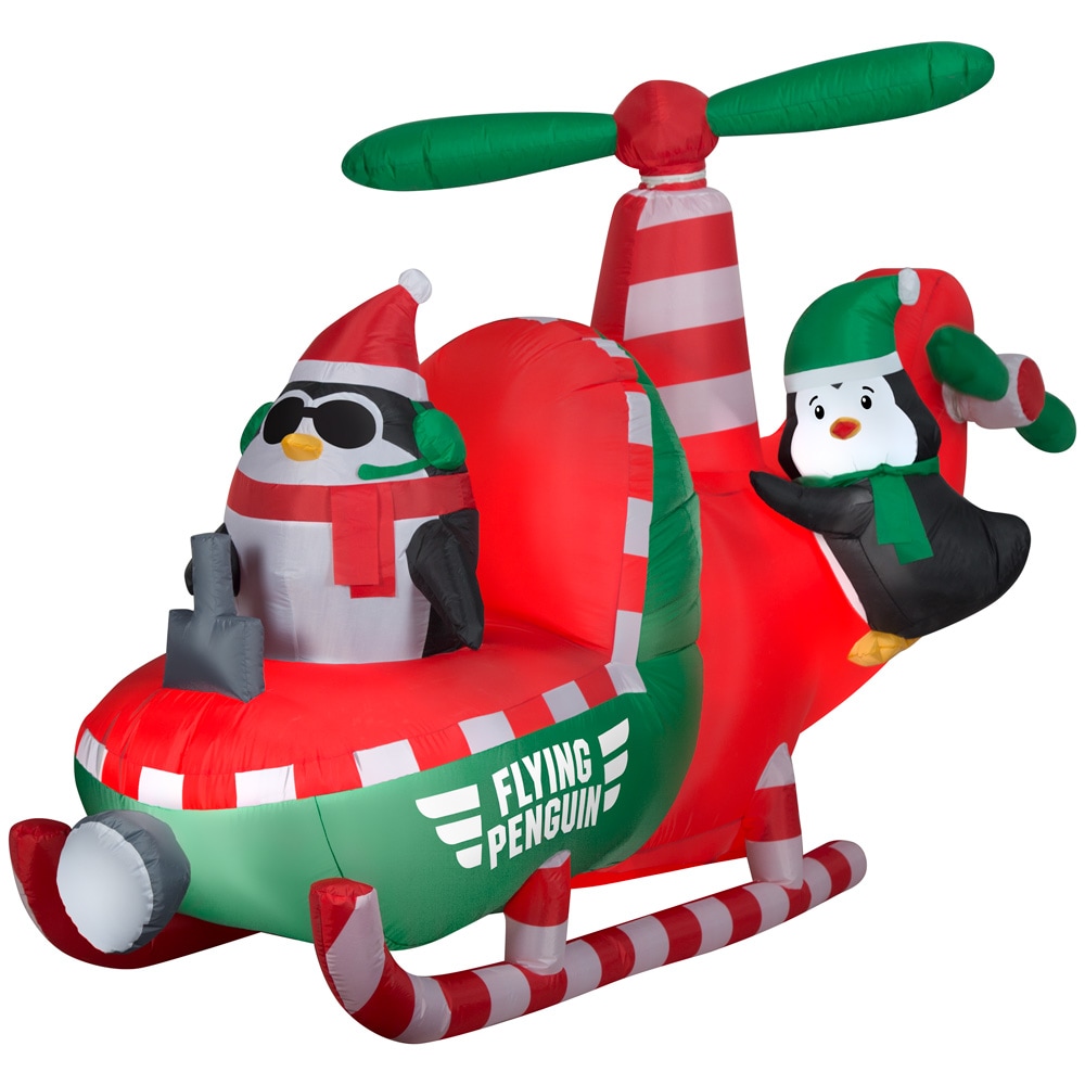 Christmas LED Inflatable Air Blown Yard Decoration Santa Claus Penguin & Snowman 