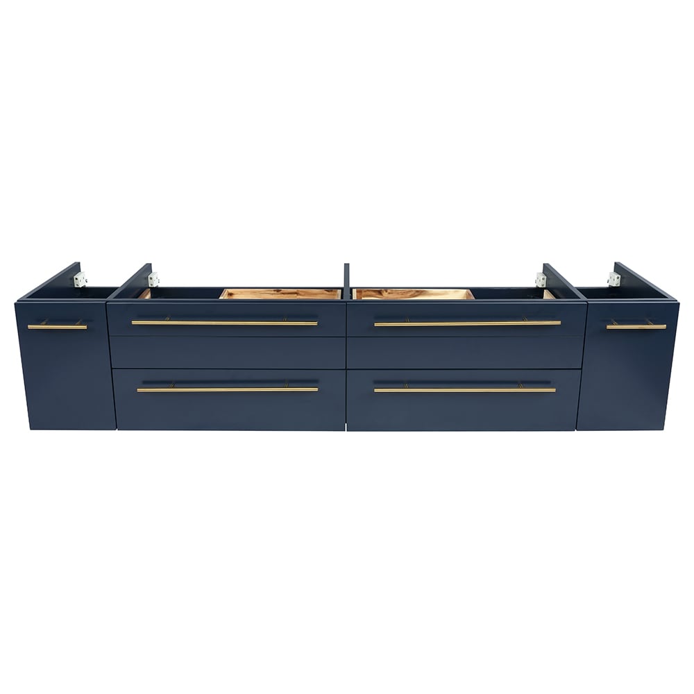 Fresca FCB6172RBL-VSL Lucera 72-in Royal Blue Floating Bathroom Vanity Base Cabinet without Top