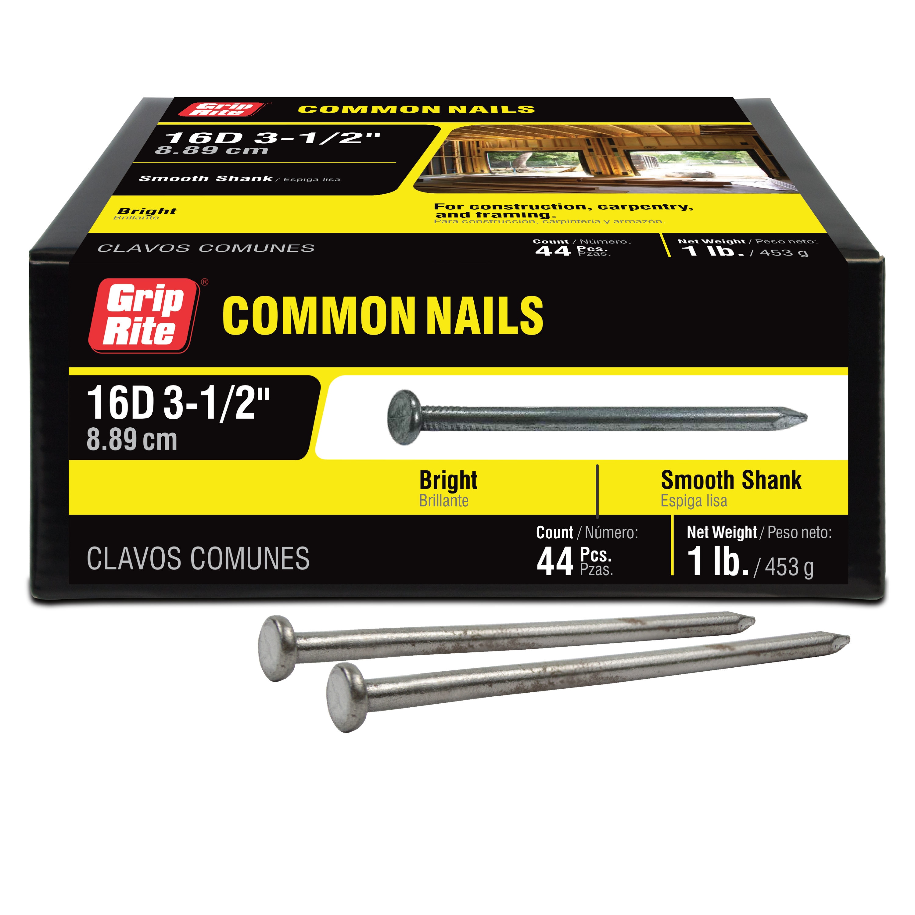 ORGILL HARDWARE Pro-Fit 16D 3-1/2 in. 31 Common Hot-Dipped Galvanized Steel  Nail 1 lb | Celebration Hardware