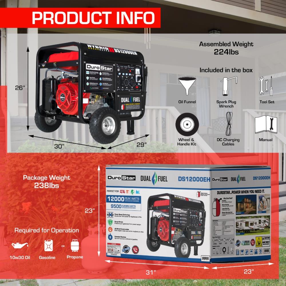 DuroStar DS12000EH Portable-Generators - View #9