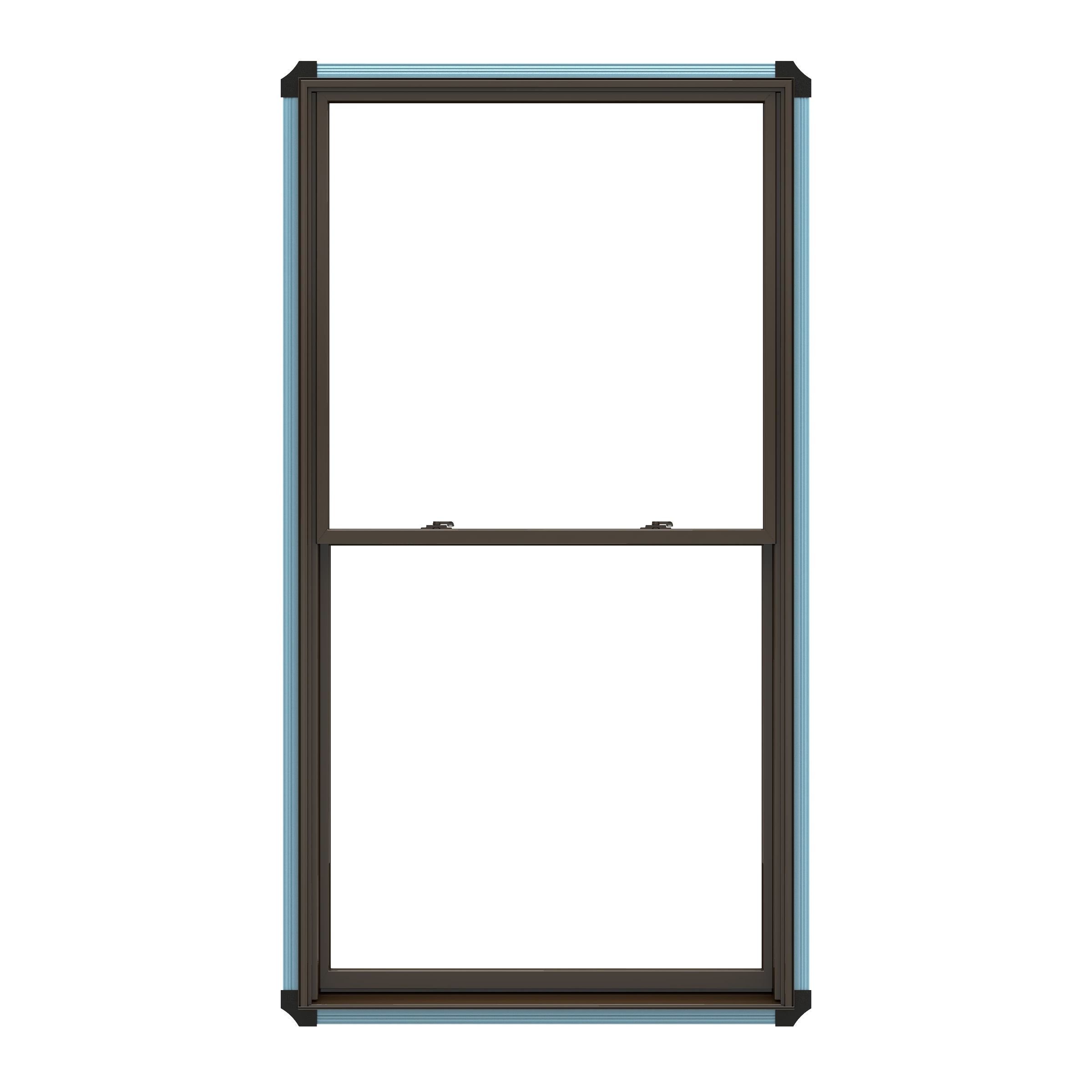 Pella 1000011949 Lifestyle 35-1/2-in x 37-1/2-in Brown Unfinished Wood New construction Double Hung Window Low-E argon Double Pane Glass