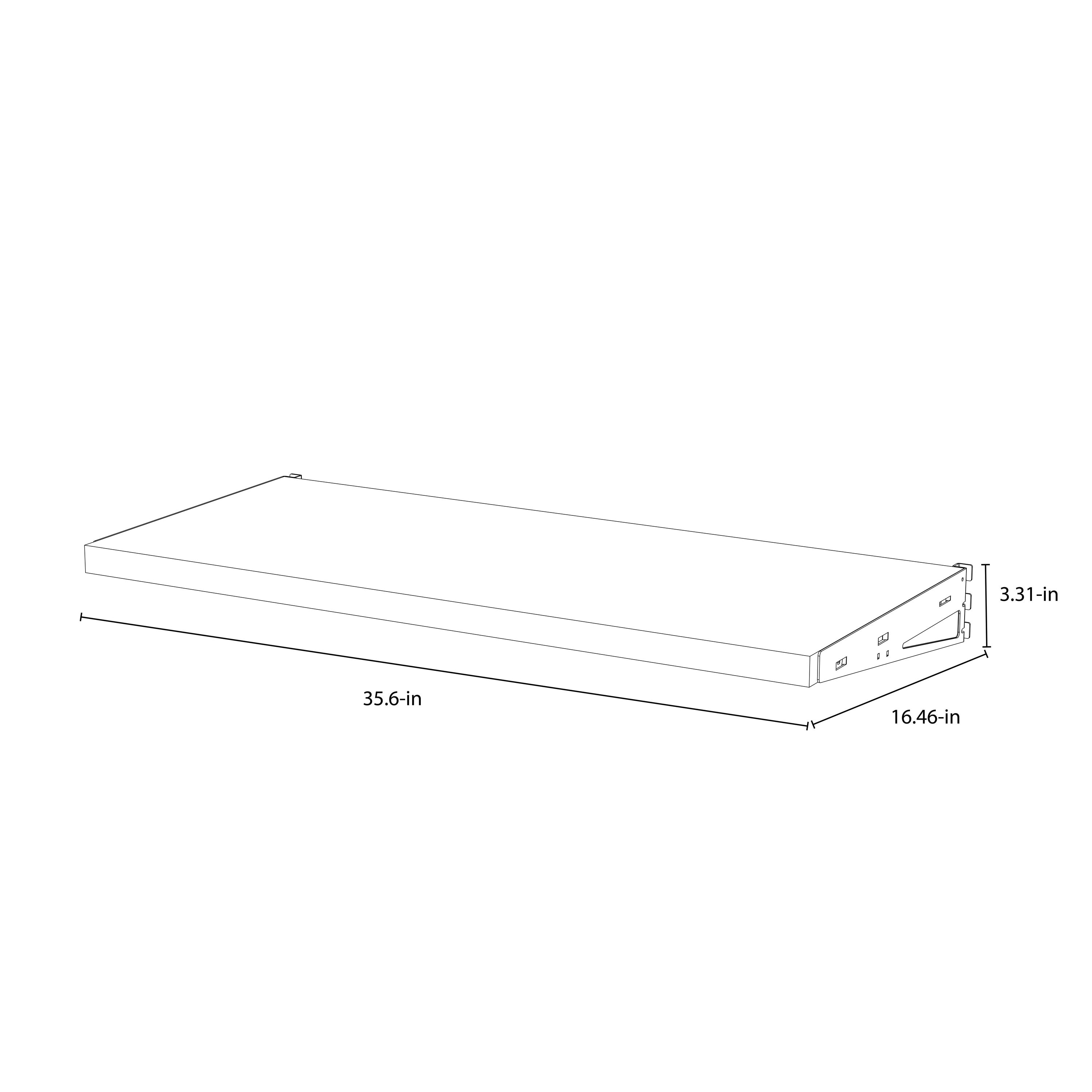 Origin 21 WD3SHK-16-OAK Wood-Closet-Shelves - View #6