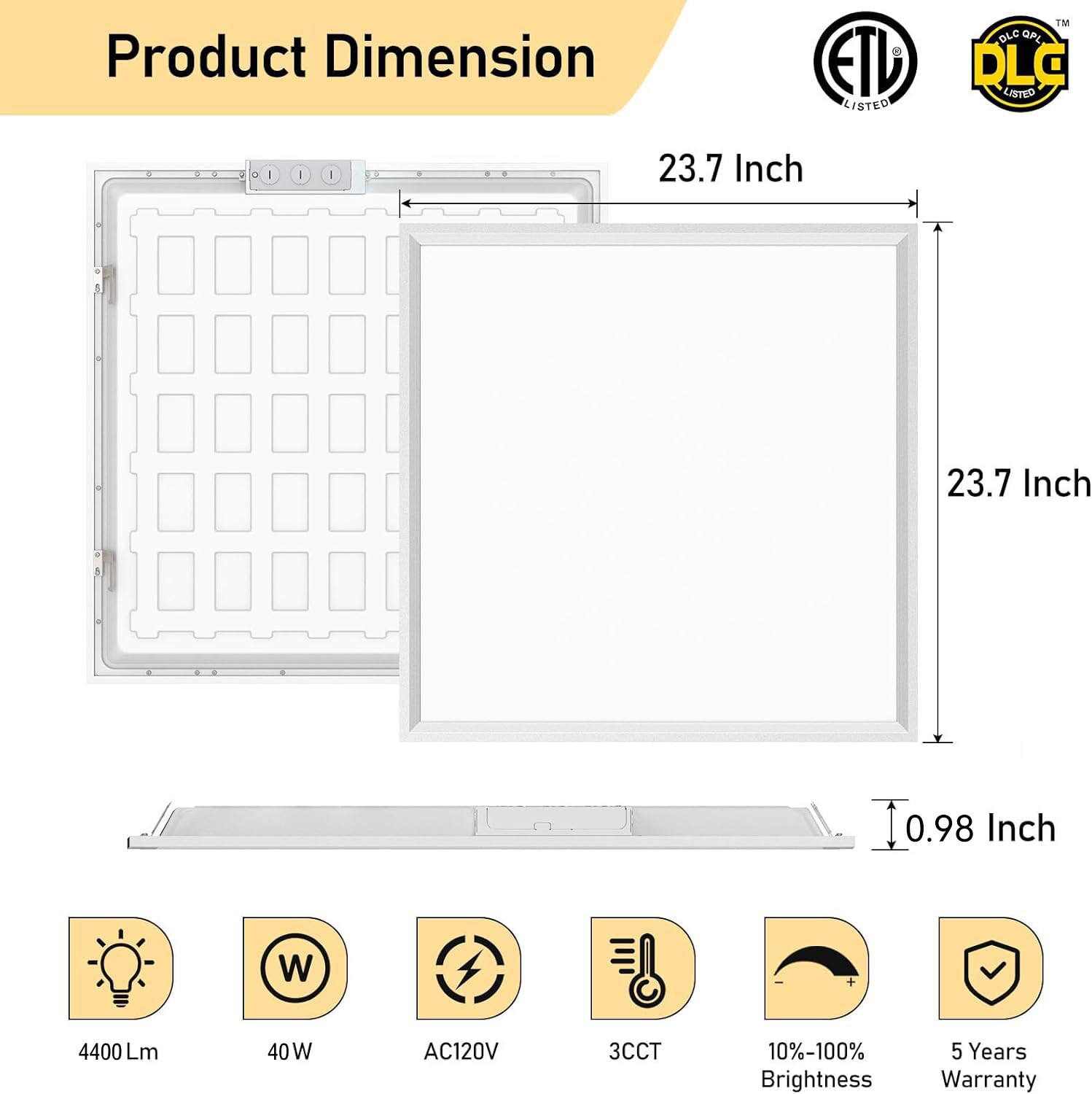 AIKVSXER PLT-40-22P1 Led-Panel-Lights - View #4