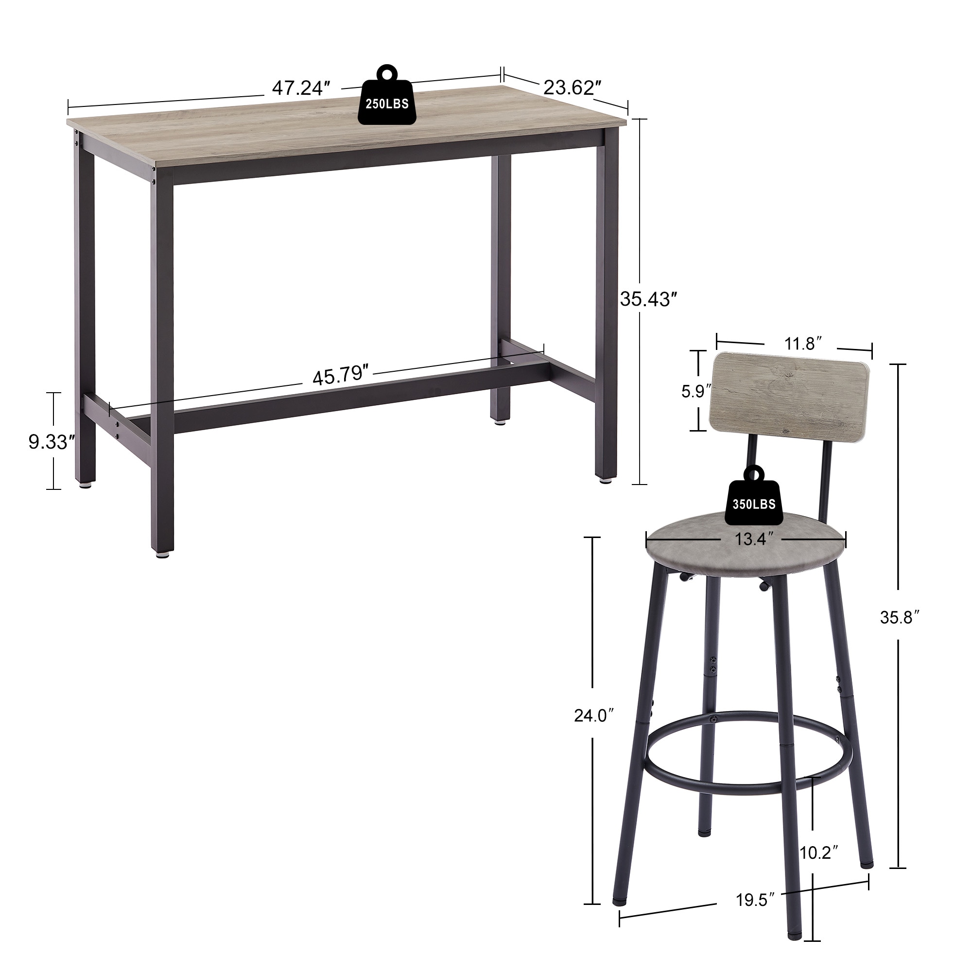 Kahomvis AC-QPJHX-06 Dining-Sets - View #3