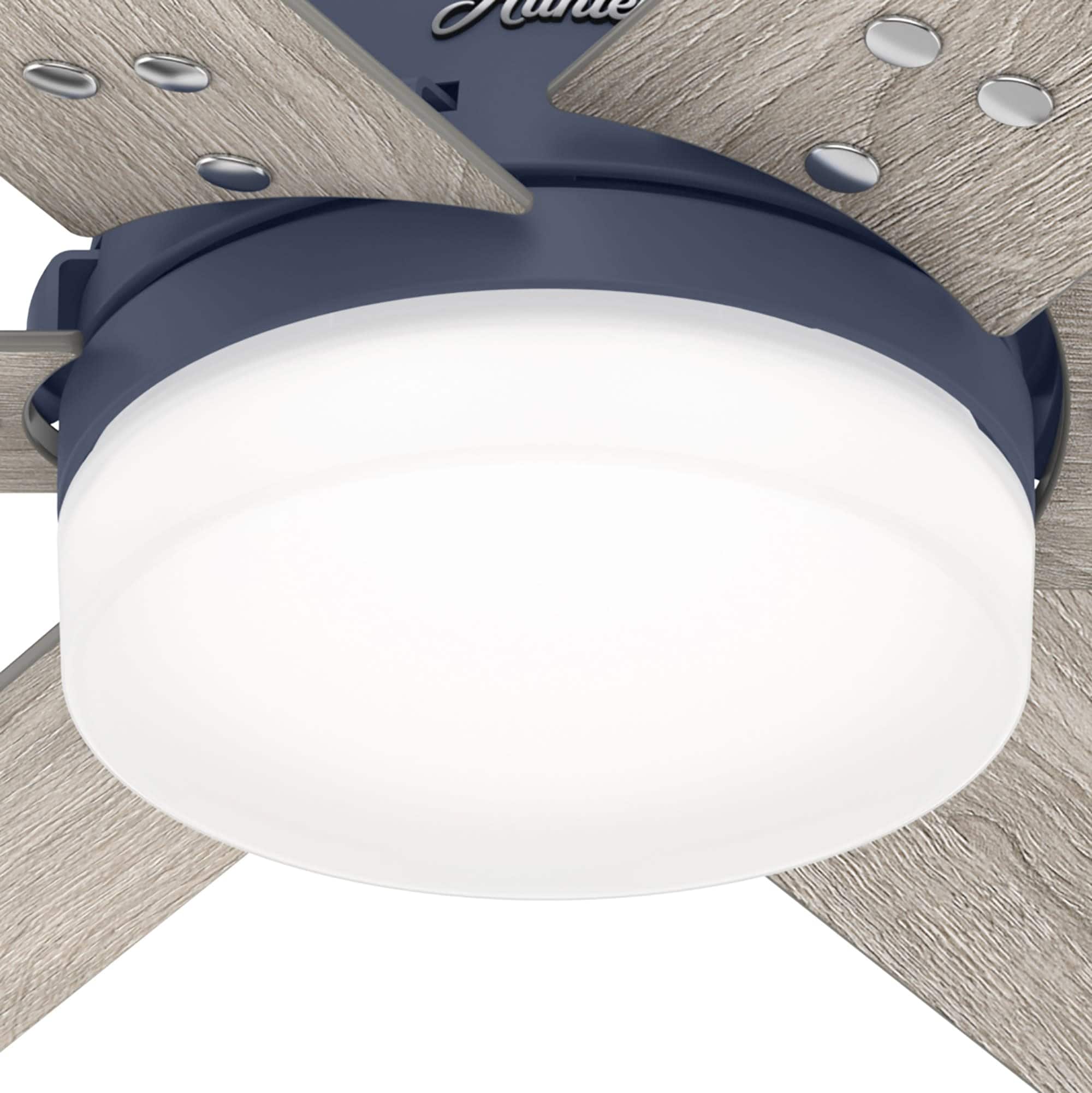 Indigo Blue 44" Pacer 6-Blade Ceiling Fan with LED Light and Remote