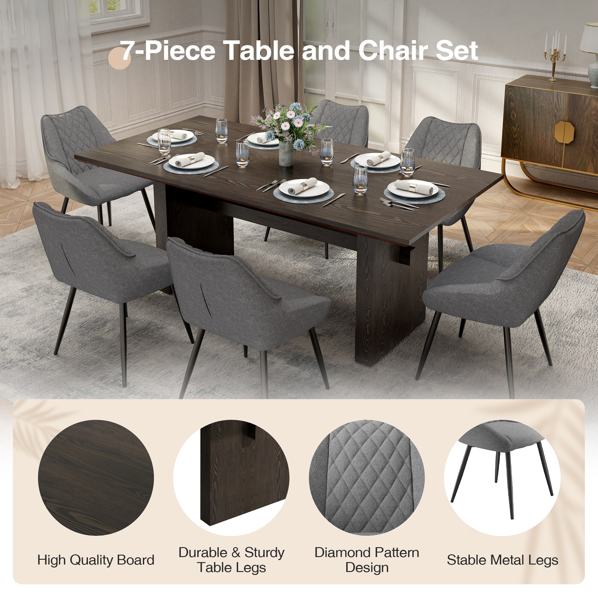 Clihome CL-172353GY Dining-Sets - View #8