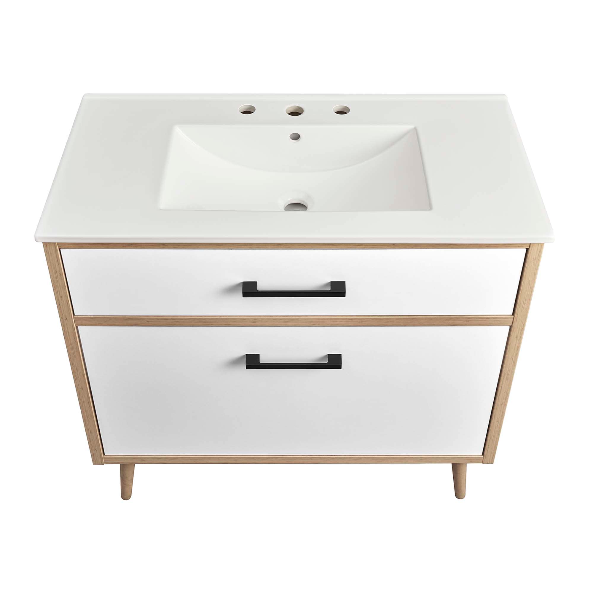 Modway EEI-6500-WHI-OAK Bath-Vanity-Combo - View #9