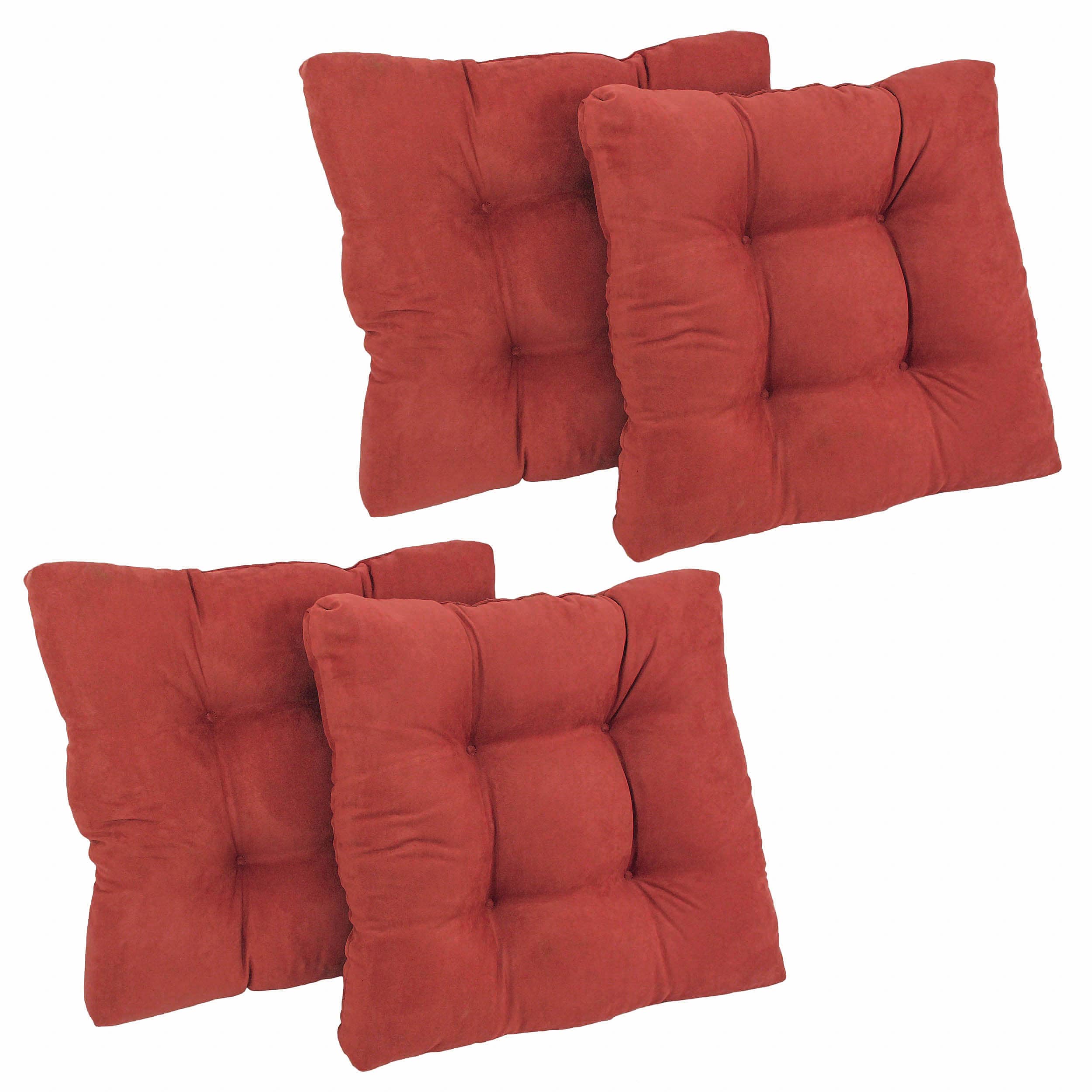 Blazing Needles 94005-4CH-MS-RW Red Wine Solid Chair Cushion