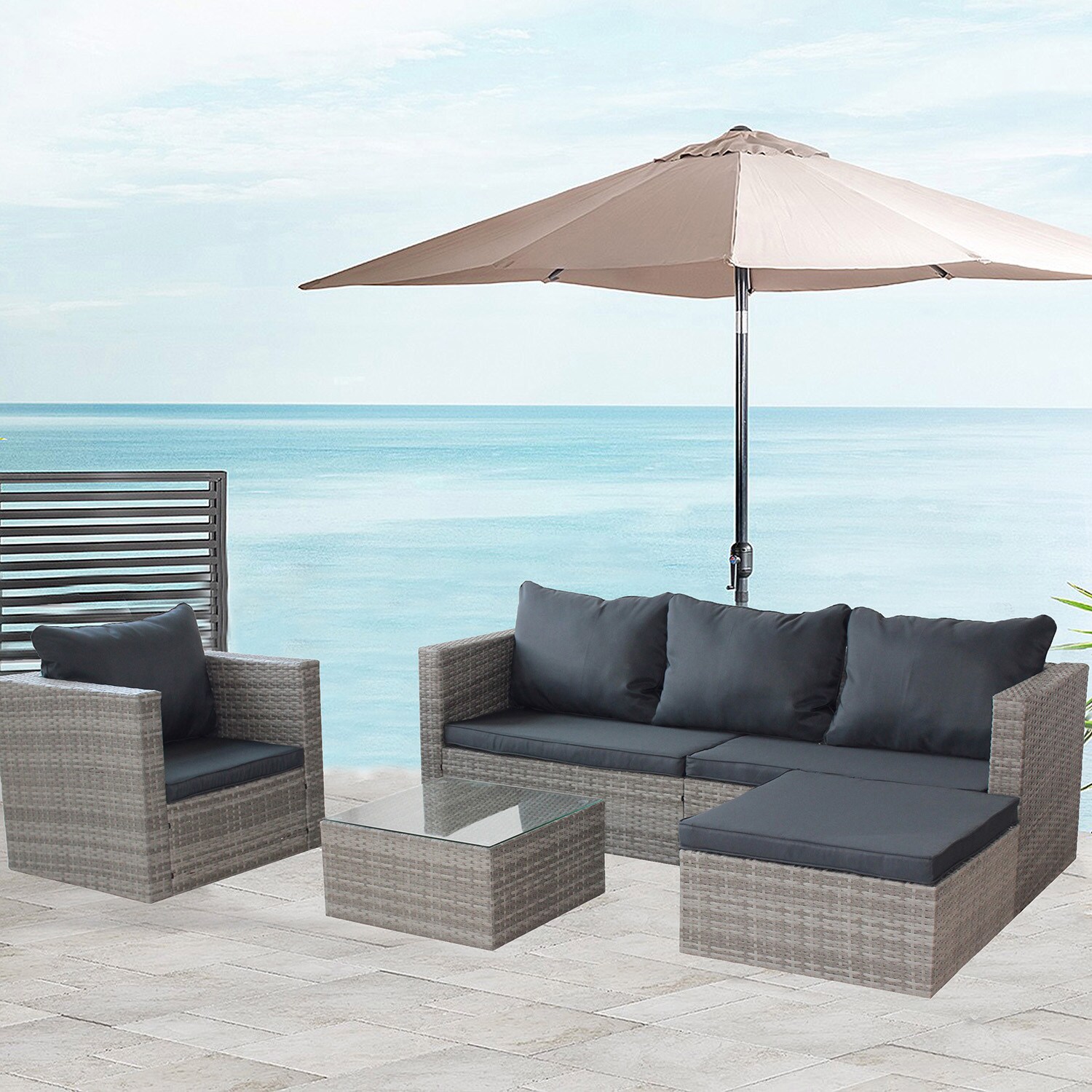 SINOFURN SYA690026GY Patio-Conversation-Sets - View #6