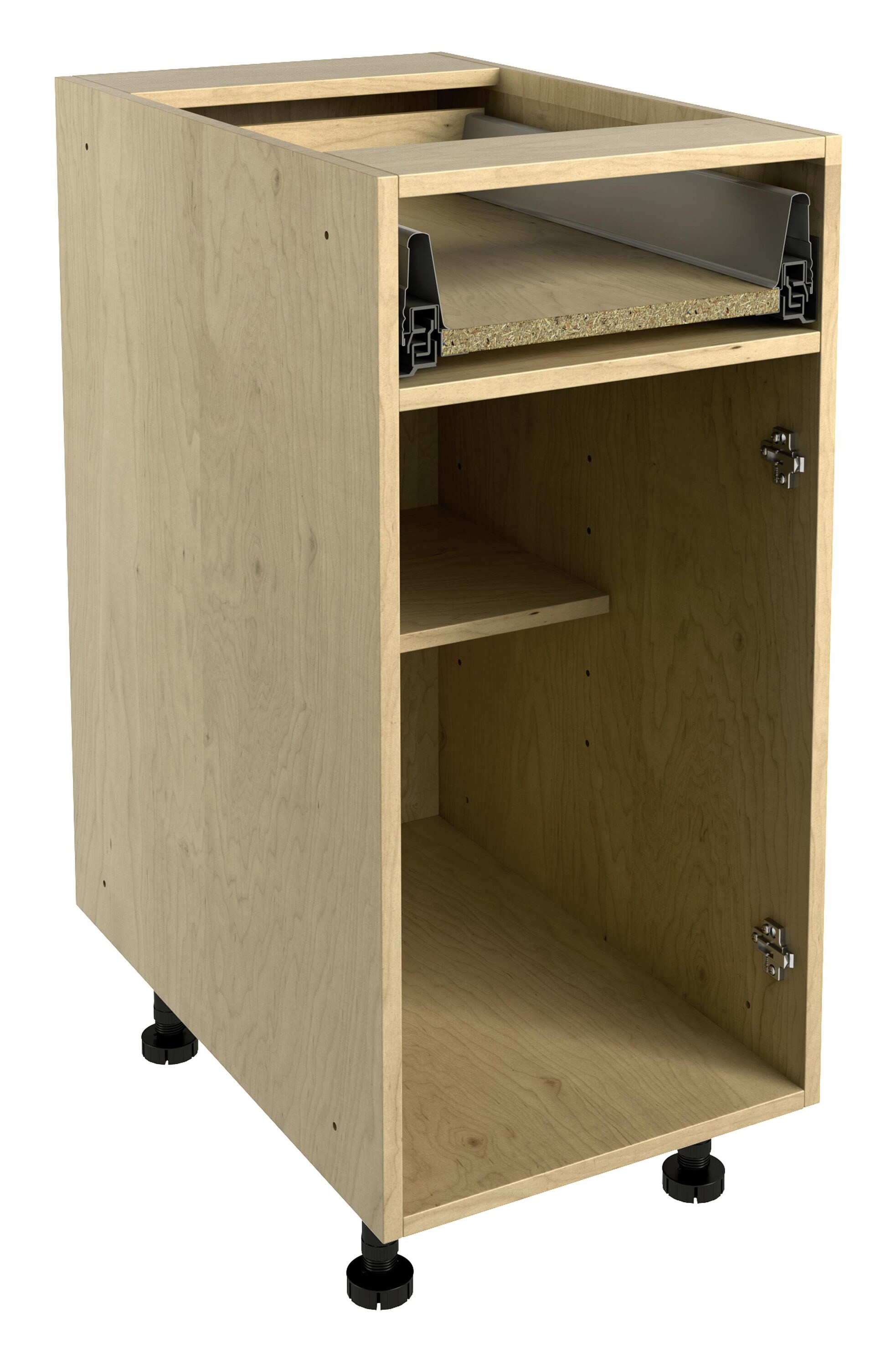 Nimble by Diamond NCN B15 15-in W x 30-in H x 24-in D Natural Maple Door and Drawer Base Ready To Assemble Cabinet