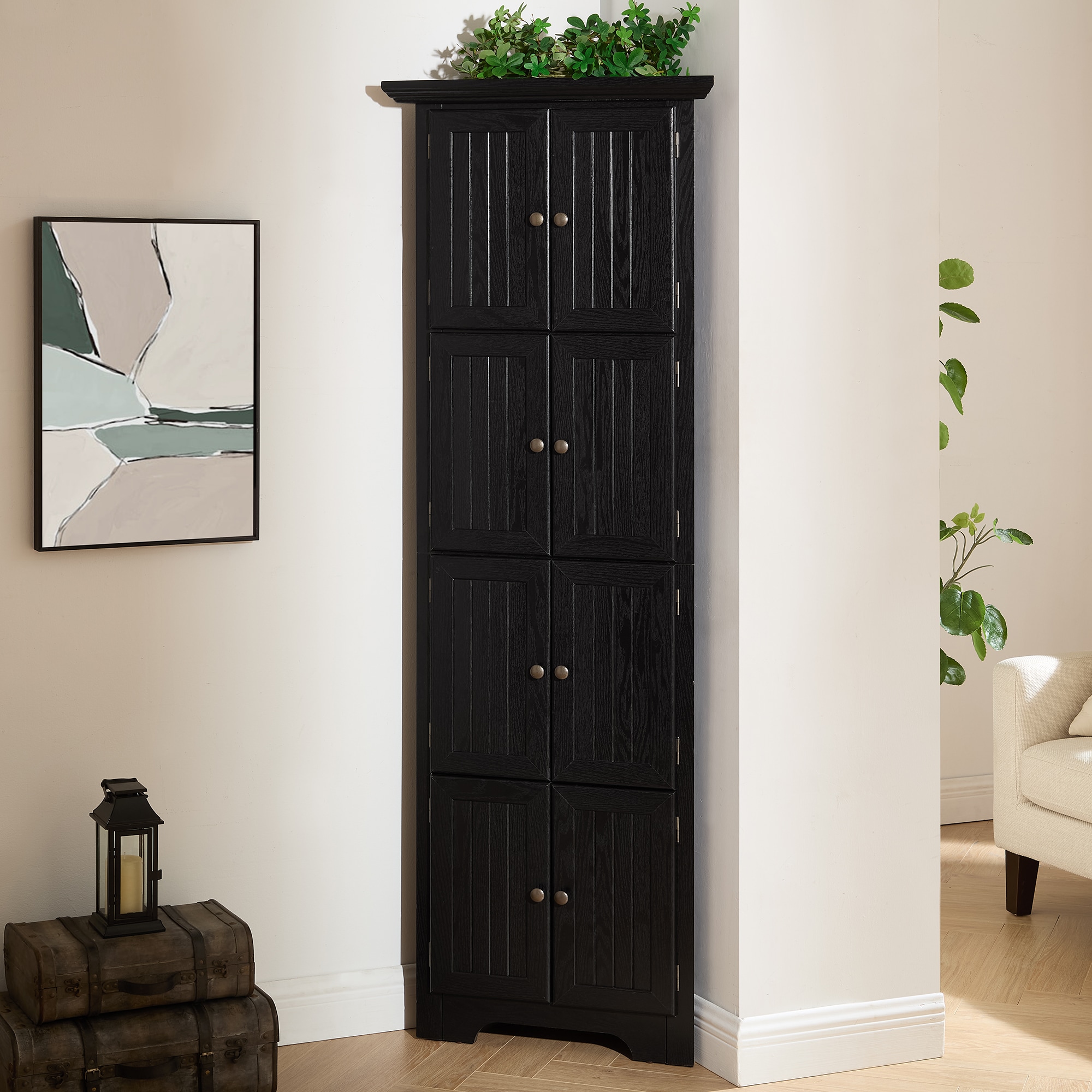 Traditional Black Pantry