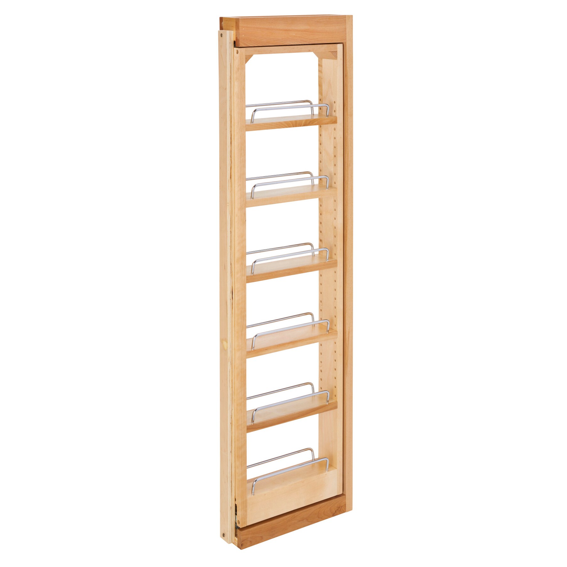 Rev A Shelf 3 in W x 42 in H 6 Tier Cabinet mount Wood Spice Rack