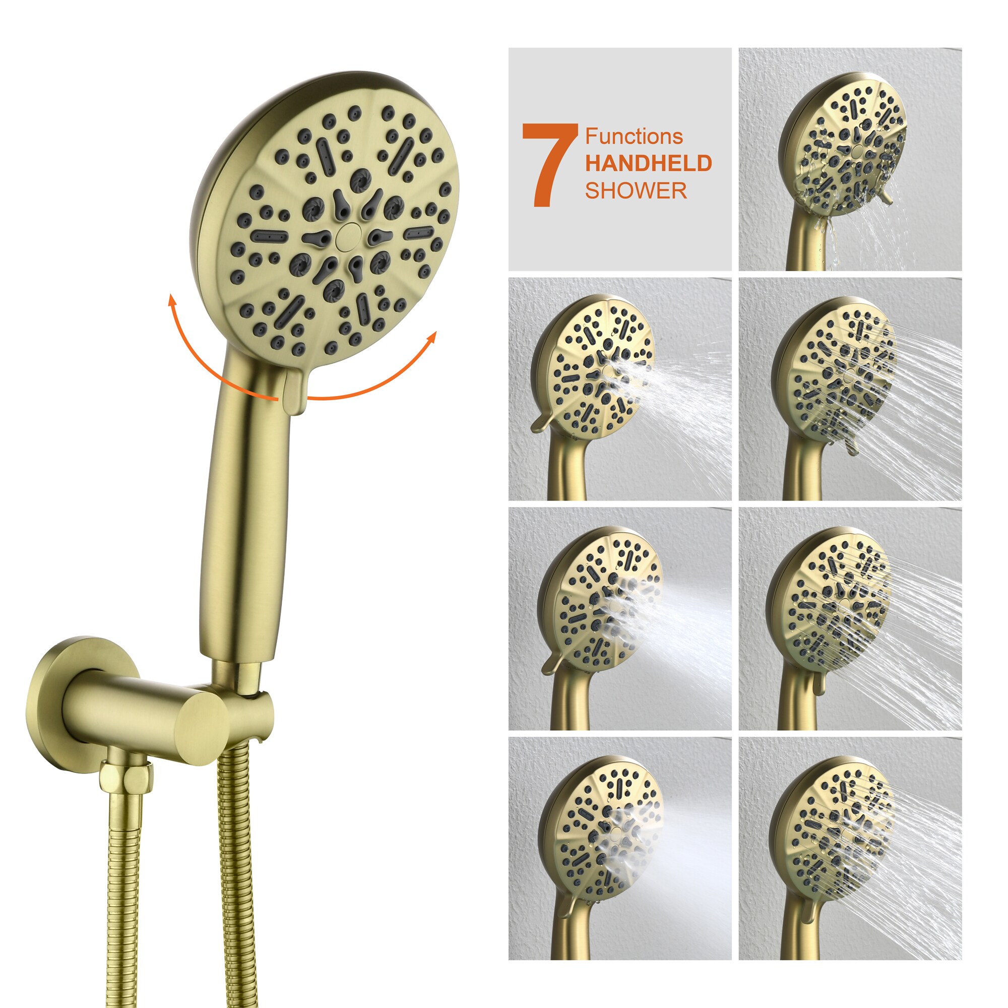 WELLFOR SPA-88040BG-12 Showerhead-Bar-Panels - View #4
