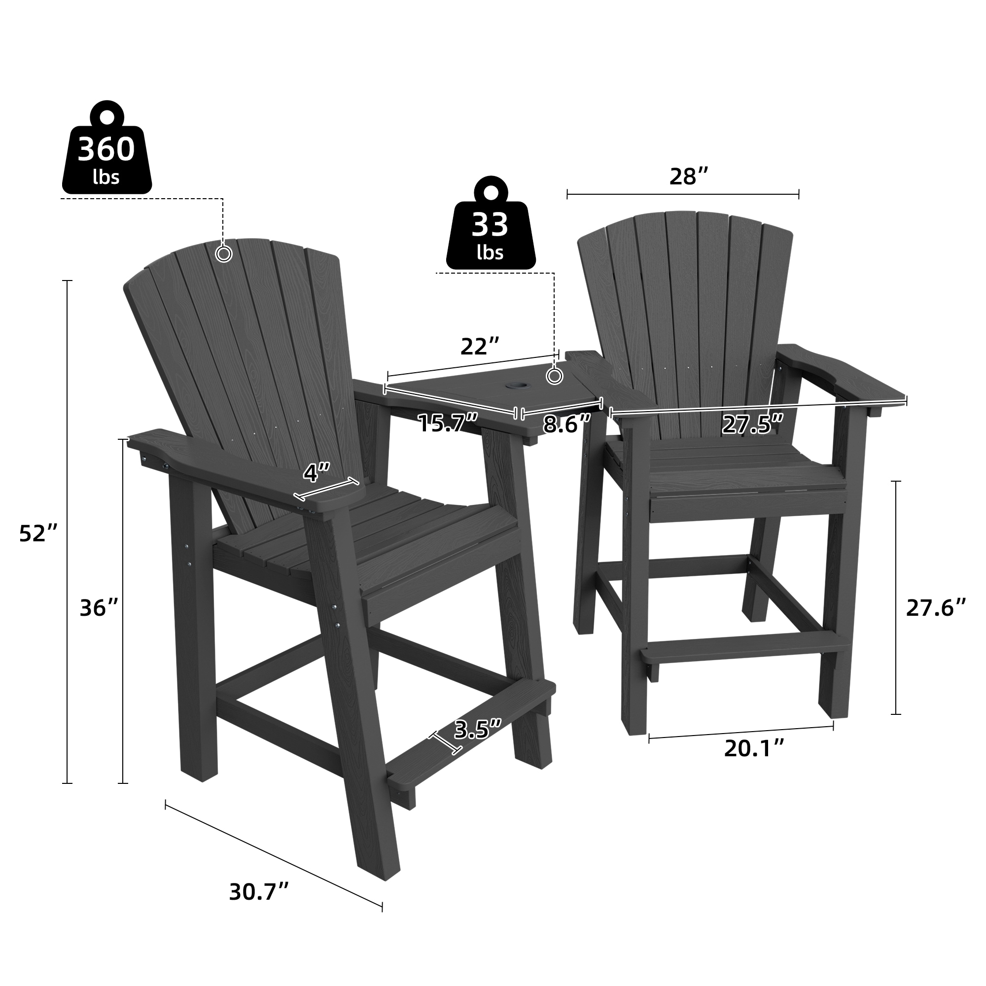VOUA PESRLT-GY Patio-Chairs - View #3